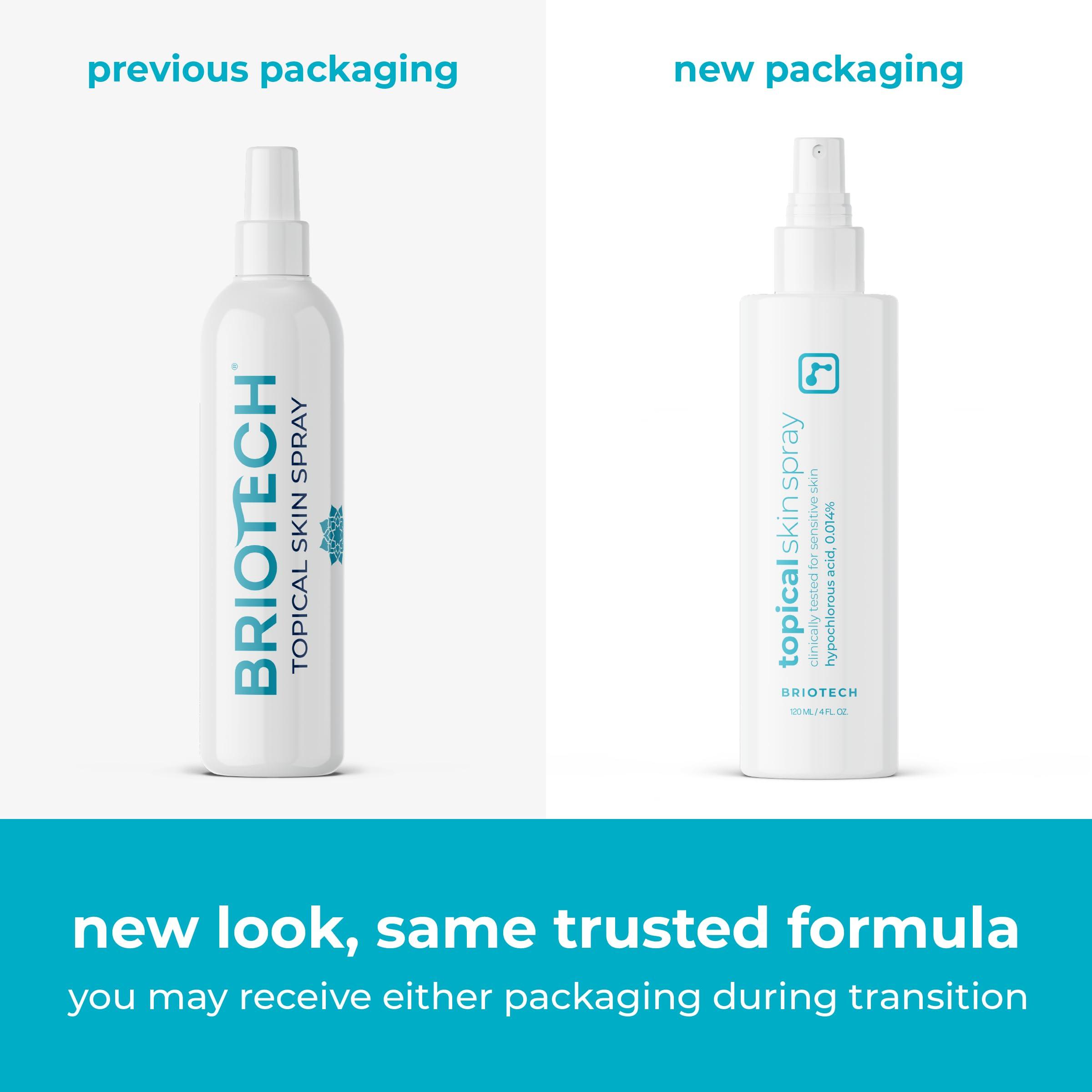 BRIOTECH Topical Skin Spray, Hypochlorous Acid Spray for Body & Face, Eyelid Cleanser, HOCl Facial Mist, Support Against Irritation and Redness, Packaging May Vary, 4oz (1 Pack) - Image 2