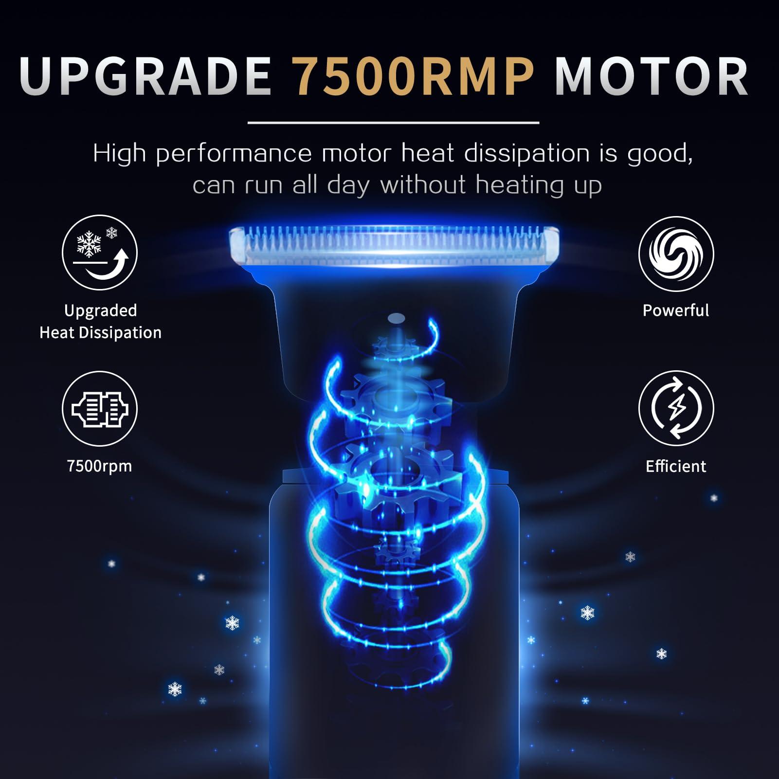 Ufree Professional Beard Trimmer for Men, Zero Gapped T-Blade Hair Clipper & Mustache Trimmer Kit with LCD Display, Precision Edgers for Haircut & Grooming, Barber-Grade Electric Shaver, Gifts for Men - Image 2