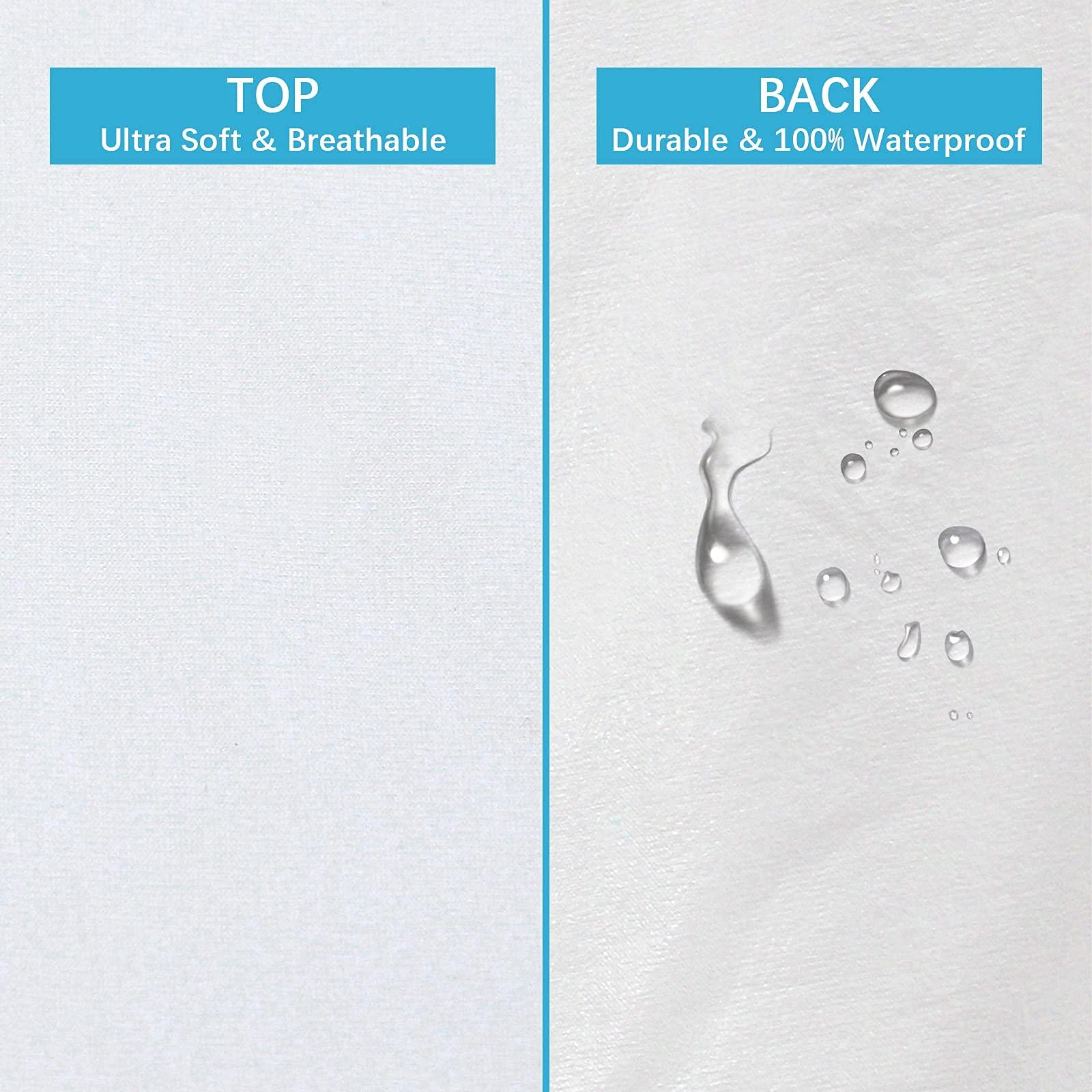 Pillow Protector 100% Waterproof & Noiseless Pillow Cover Pillow Protectors with Zipper Standard Size 2 Pack 20 x 26 Inches Pillow Cases Machine Washable - Image 4