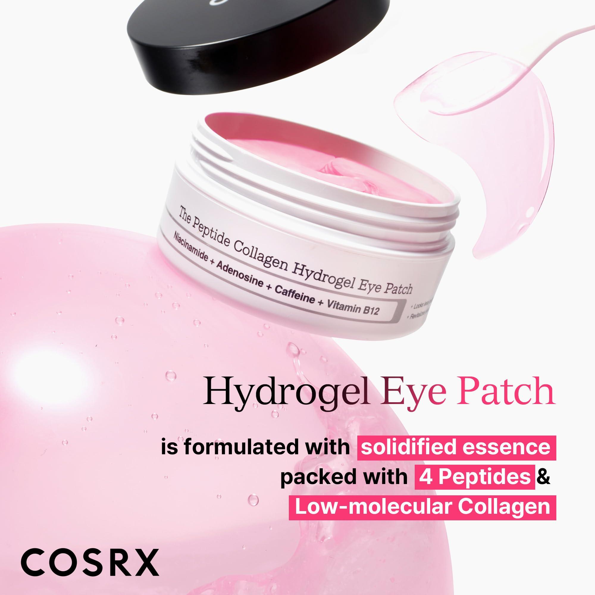 COSRX Under Eye Mask, Peptide Collagen Hydrogel Eye Patch for Puffy Eyes and Dark Circles, 60 Under Eye Patches, Korean Skin Care - Image 2