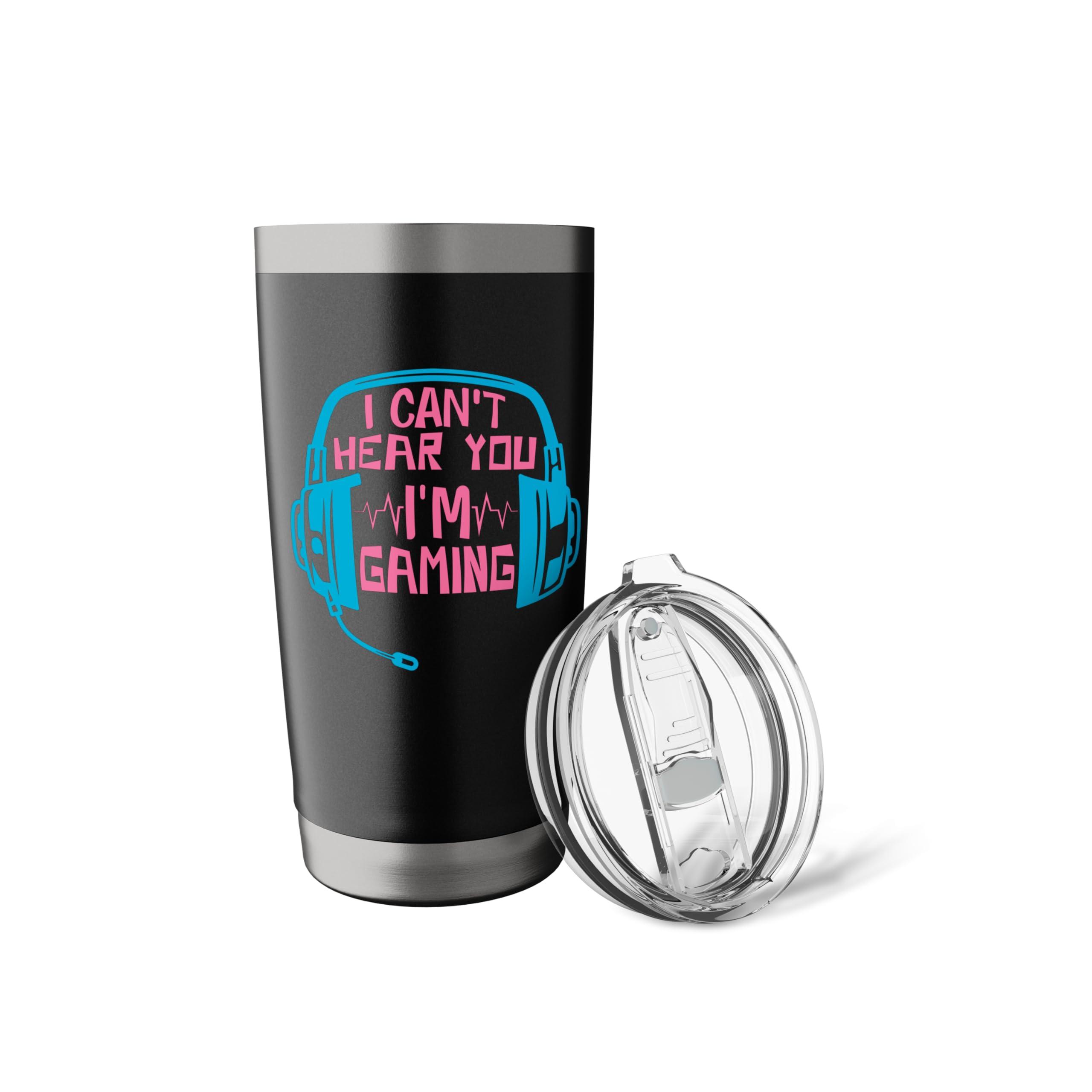 I Can't Hear You I'm Gaming Gamer Men Boys Kids Stainless Steel Insulated Tumbler - Image 6