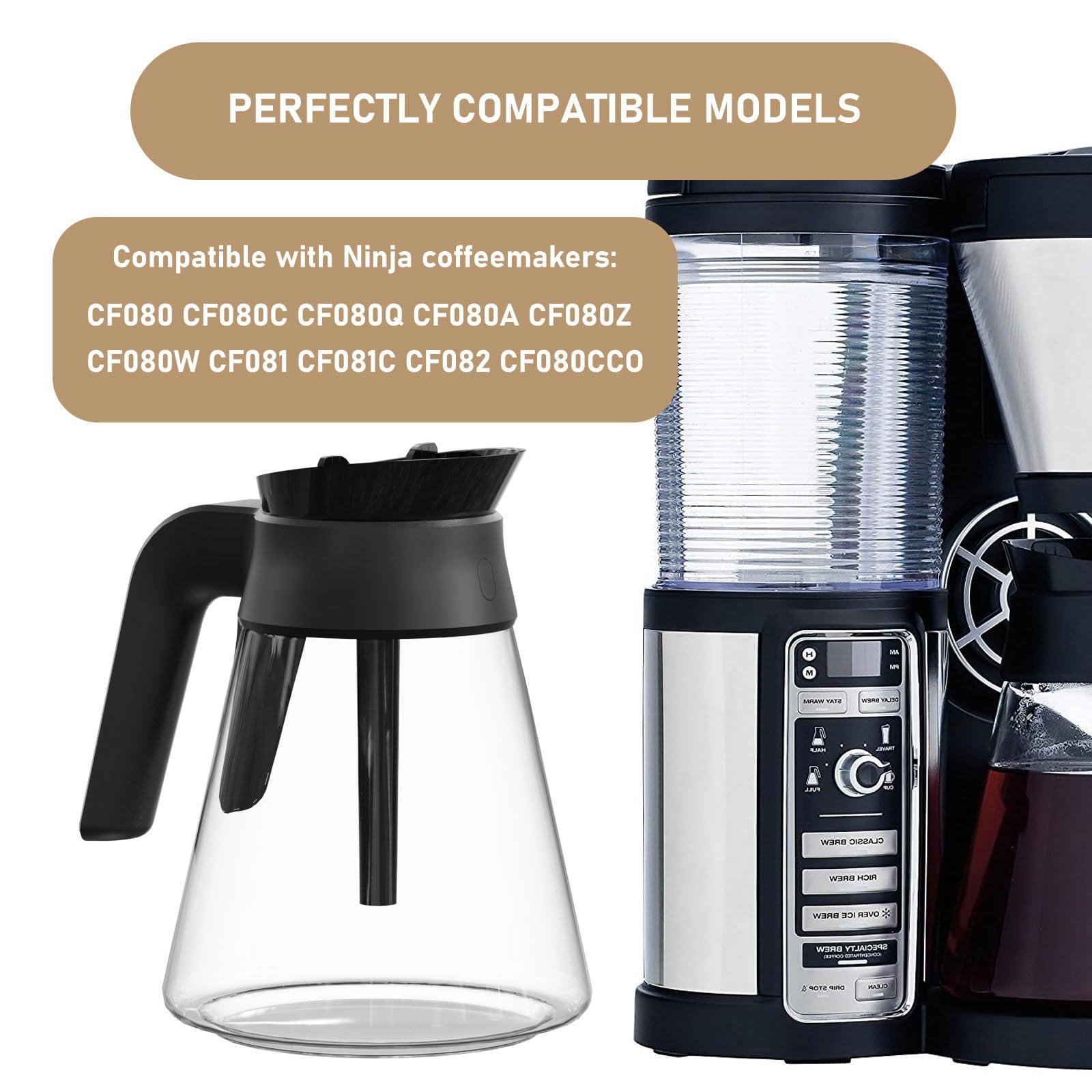 6-Cups Coffee Bar Coffee Maker Carafe Replacement Pot Compatible with Ninja CF080, CF080C, CF080CCO, CF080A, CF080Z, CF080Q, CF080W, CF081, CF081C, CF082 Coffee Maker - Image 3