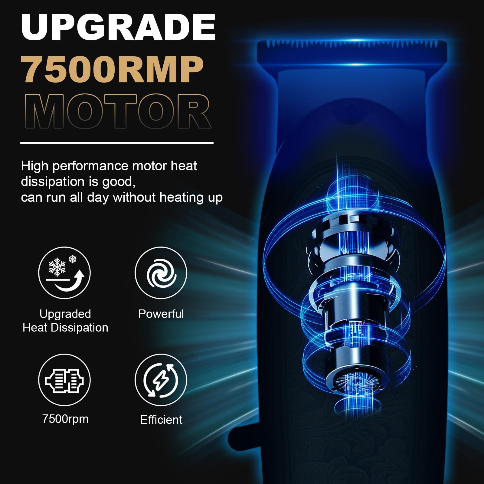 GEC Professional Men's Electric Razor & Barber Kit - Cordless Foil Shaver, Titanium T-Blades, 3-in-1 Multifunctional Trimmer for Beard, Hair, & Body Grooming – Travel-Friendly with Built-in Battery - Image 4