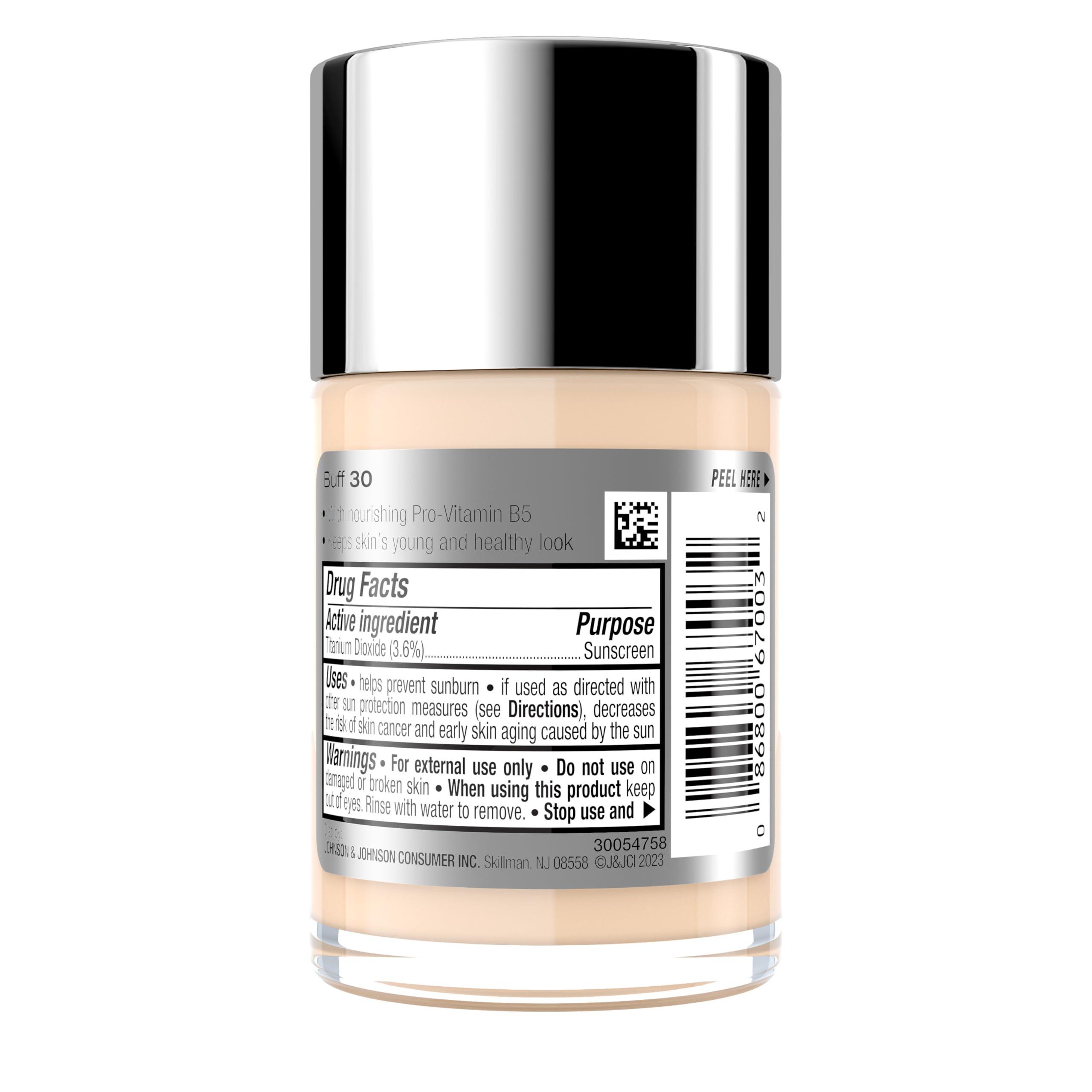 Neutrogena Healthy Skin Liquid Makeup Foundation with Broad Spectrum SPF 20 Sunscreen, Medium Coverage Foundation with Nourishing Pro-Vitamin B5, Buff 30, 1 fl. oz - Image 9