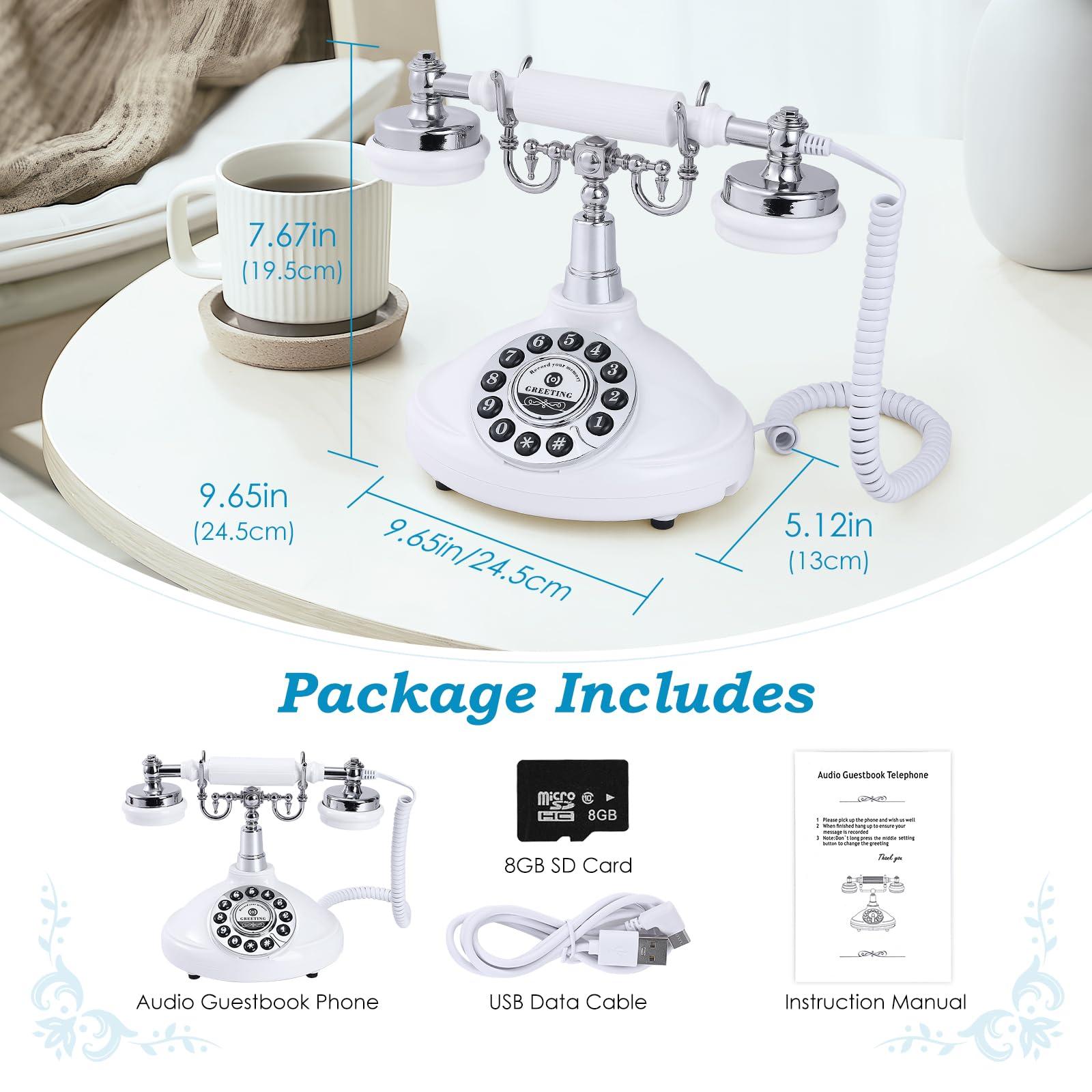 Audio Guest Book Wedding Phone (White) - Image 7
