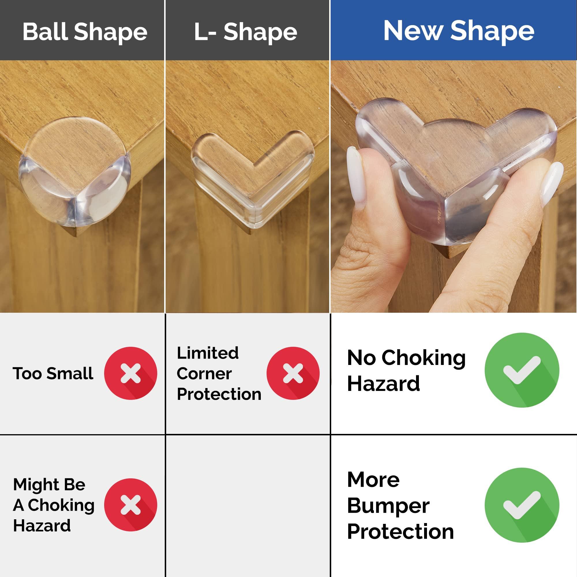 Corner Protectors for Baby (12 Pack) - Patented - New & Improved Edge Protector for Baby – Transparent Corner Protectors - Baby Safety Products to Baby Proof Corners and Edges - Image 3