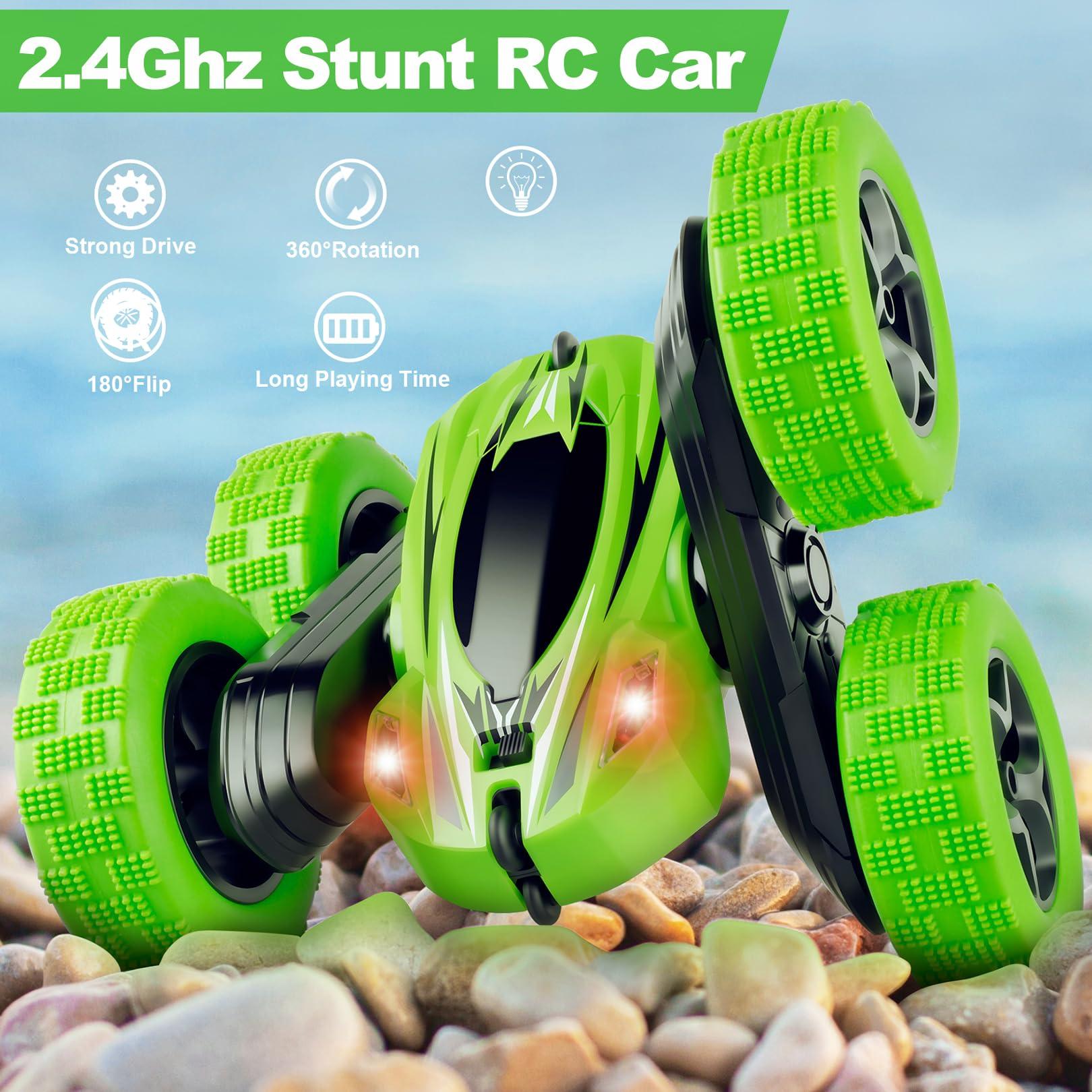 ORRENTE Remote Control Car, RC Cars Toys for Ages 5-7, 2.4GHz 4WD Fast RC Car Kids Toys for Ages 8-13, Double Sided 360° Rotating Monster Truck Toys for Girls RC Truck Toy Cars for Boys - Image 2