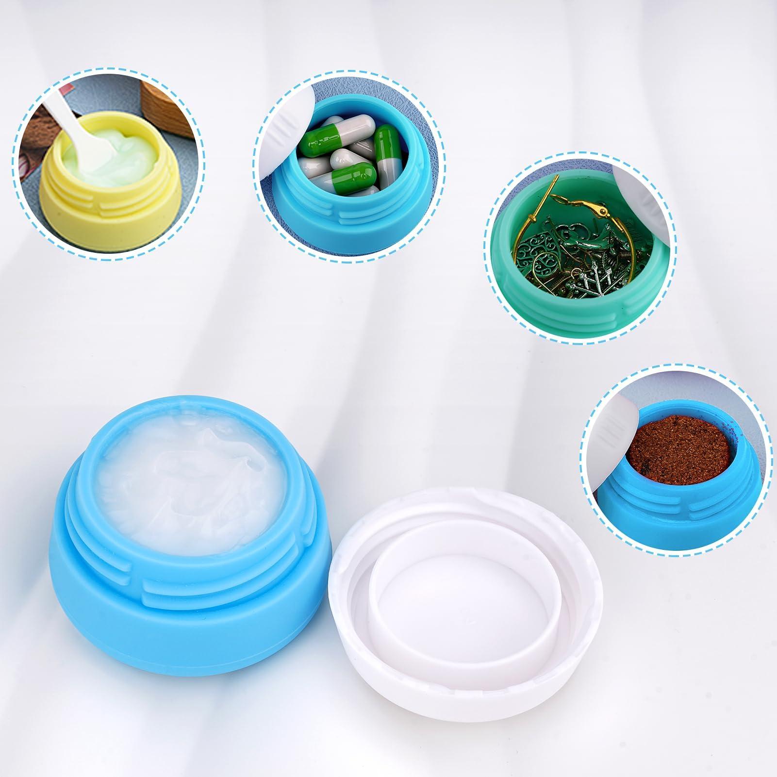 Kitchen GIMS Travel Containers for Toiletries 6 Pack 0.7oz TSA Approved Size Silicone Jars With Lids Leak-proof Accessories for Cosmetic Makeup Cream - Image 5