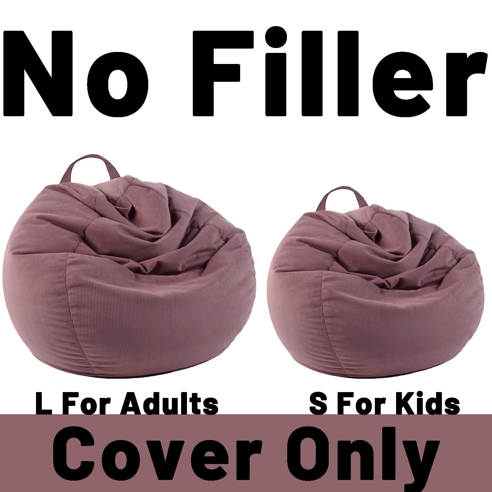 LPMOERA Stuffed Animal Storage Bean Bag Chair Cover (No Filler) For Kids and Adults.Pets Dogs/Cats Lazy Beds.Soft Premium Corduroy Stuffable Bean Bag For Organizing Children Plush Toys or Memory Foam - Image 7