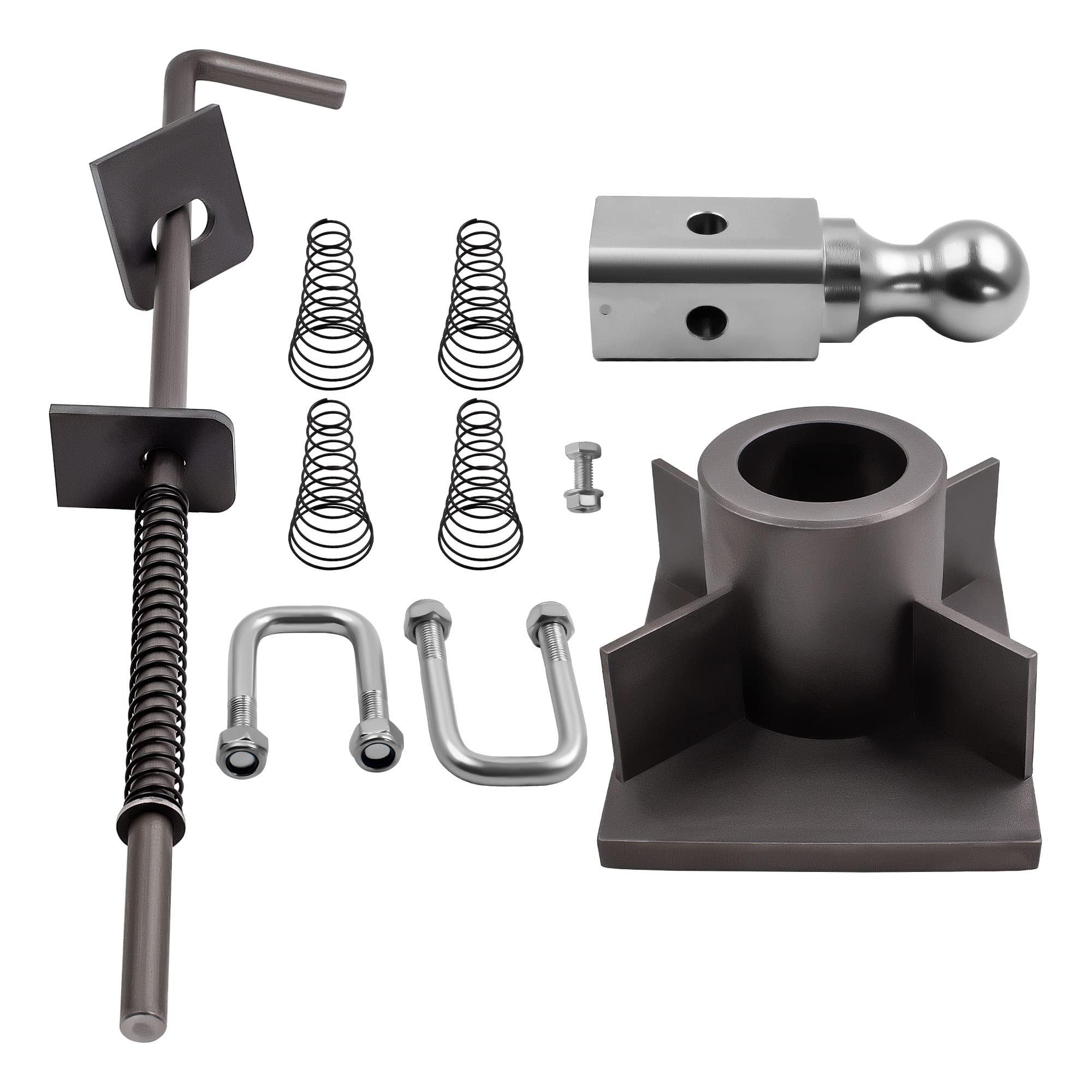 maXpeedingrods GNRK1500 Flat Beds Gooseneck Kit for Chevrolet for Toyota 1500 1994-2018, Universal Metal Gooseneck Hitch Kit, GTW 30,000 lbs