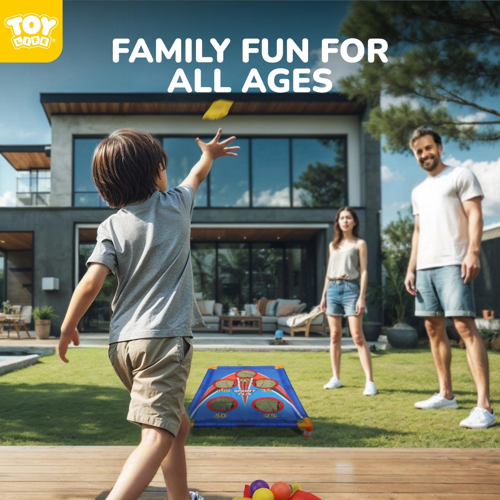 TOY Life Bean Bags Toss Carnival Game, Cornhole, Outdoor Toys for Kids Ages 4-8, Backyard Game Sports & Outdoor Play, Outside Toys for Ages 5-7, Family Lawn Yard Games Birthday Party, Gift for Boys - Image 2