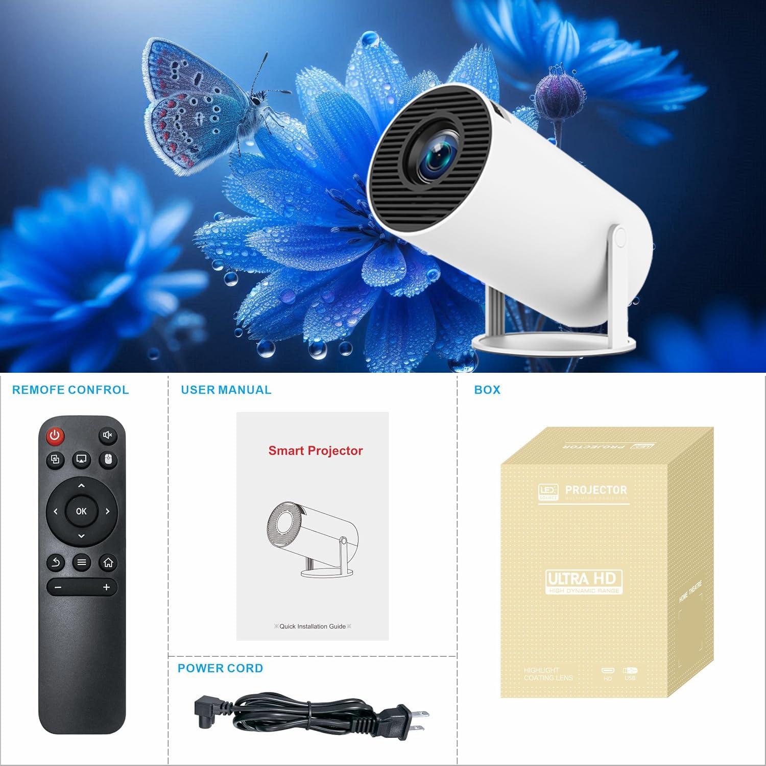 Mini Portable Projector 4K WiFi 6 BT 5.2 Upgraded Portable Projector Full HD Supported for Phone /PC /TV /HDMI /PS5 /Laptop Auto Keystone Home Theater 180° Rotation [Built-in App] - Image 9