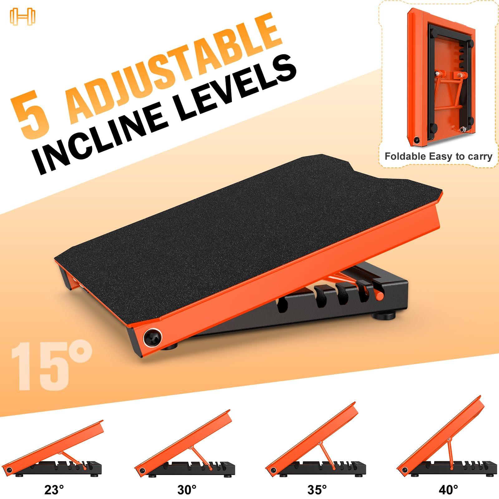 Naitesen Steel Slant Board Calf Stretcher for Squat 600lbs Weight Capacity Adjustable Incline Balance Board for Relieving Plantar Fasciitis Achilles Tendonitis Muscle Injuries Home Gym or Commercial - Image 3