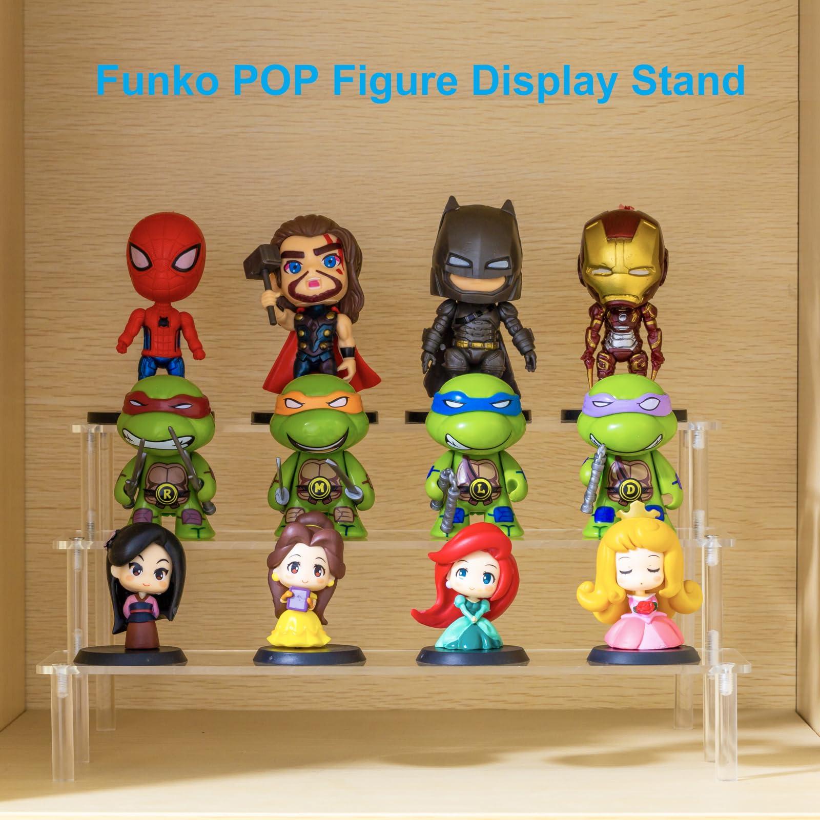 HENABLE Large Acrylic Display Risers, Perfume Stand Organizer, Clear Acrylic Shelf Risers for Display Stands for Food, Tabletop Use, Amiibo Funko POP Figure, 3 Tier Clear Cupcake Stand Risers - Image 4