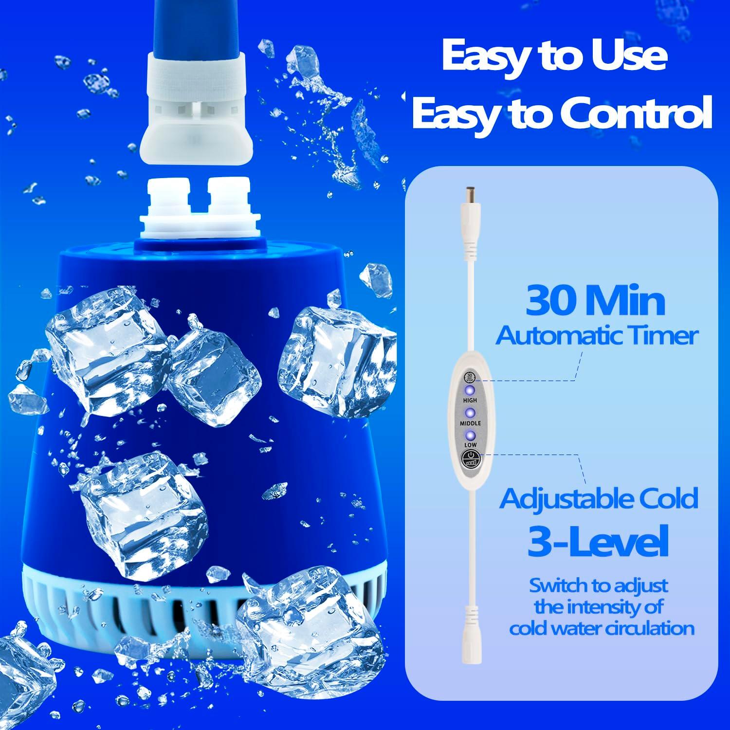 Inmoredo Cold Therapy System Ice Machine System for ACL Knee Surgery Recovery - Quiet Pump, Flexible Kit, Portable, Knee Ice Machine, Ideal for Sports Injuries, Pains, Strain & Stiffness, Sprain - Image 5