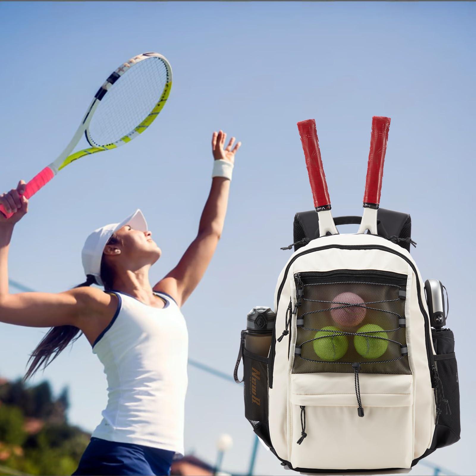 LANBX Tennis Bag, Tennis Backpack for Women Men 2 Rackets with Insulated Pocket Shoe Compartemnt for Pickleball Tennis - Image 2