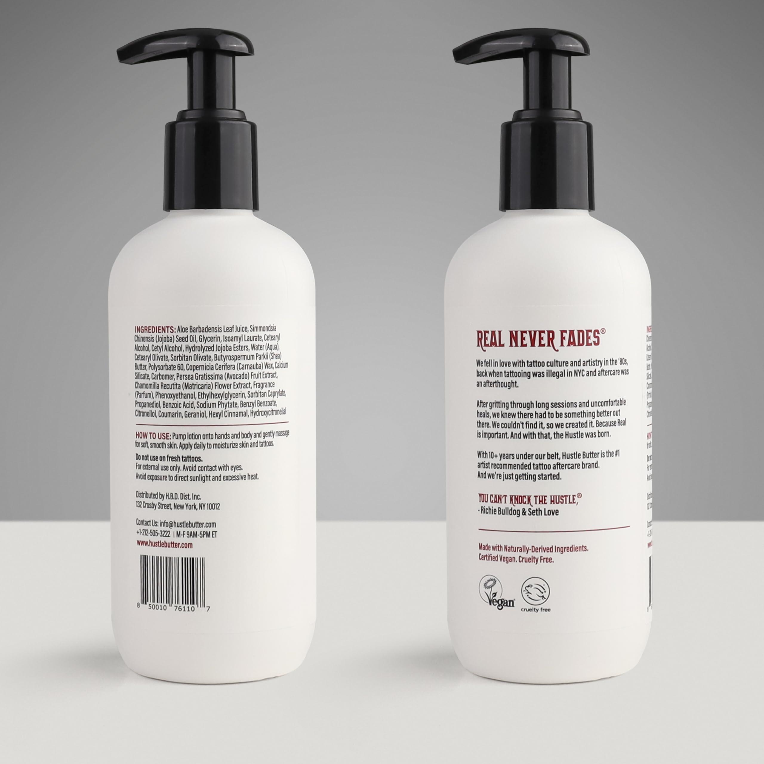 Hustle Butter Tattoo Aftercare - Daily Moisturizing Lotion - Naturally Derived Vegan Cruelty Free - Everyday All Over Use for Tattoos - 9 fl oz - Image 8