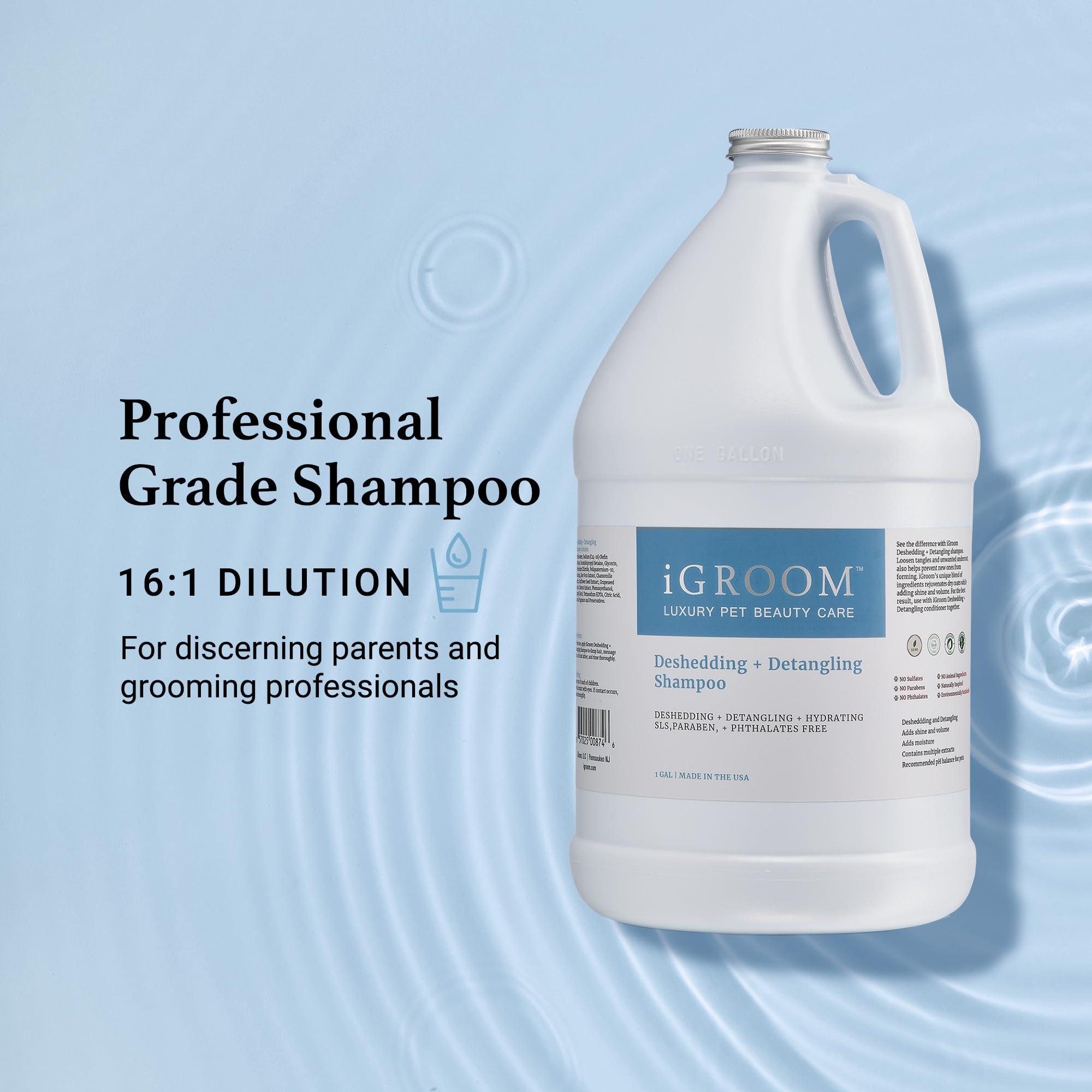 iGroom Deshedding & Detangling Dog Shampoo, Luxury Pet Beauty Care, Loosen Tangles + Unwanted Undercoat, Adds Shine + Volume, Made in USA (1 GAL) - Image 4