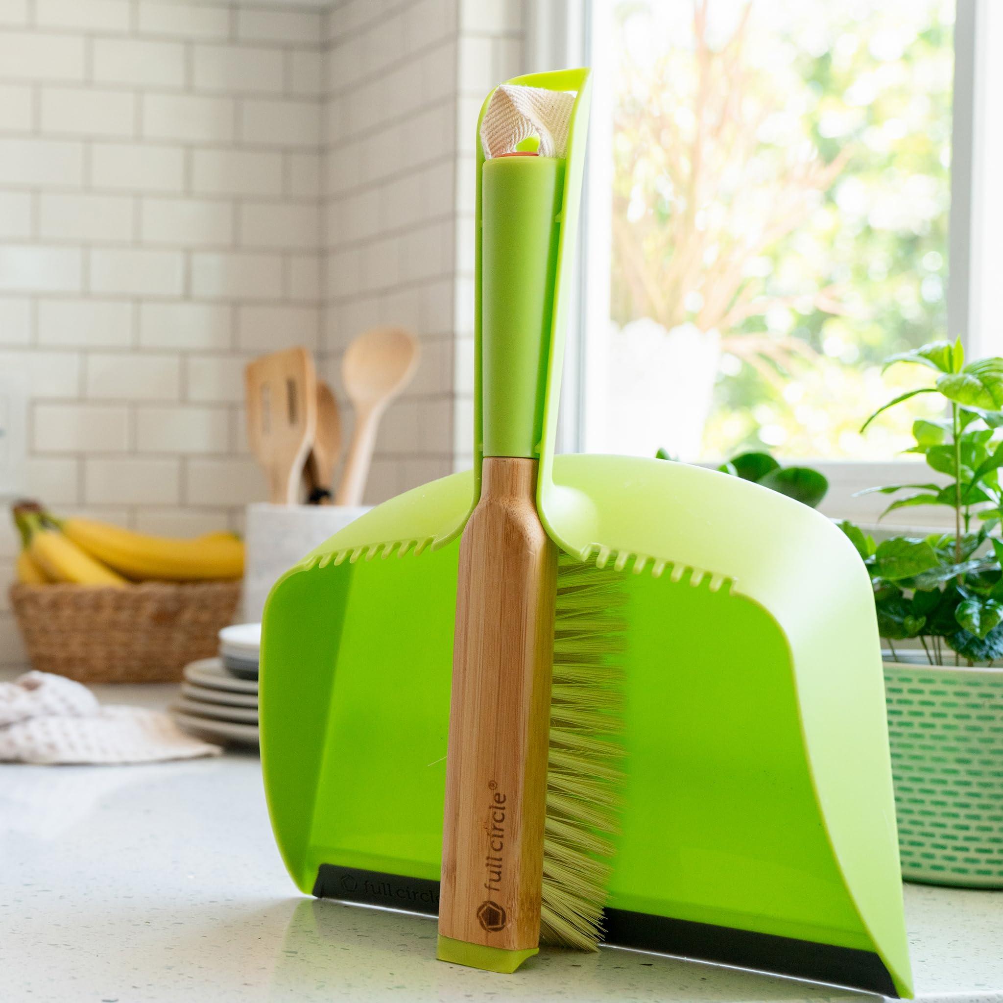 Full Circle Clean Team Brush & Dustpan Set, Green - Image 5