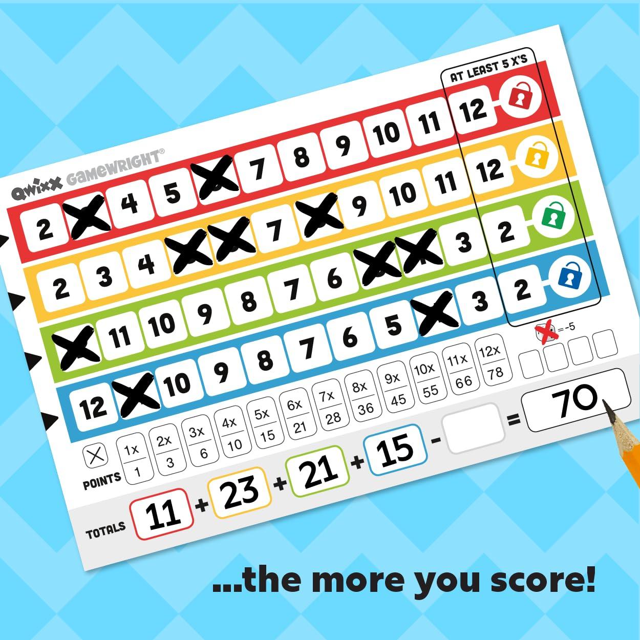 Qwixx: The frantic dice rolling game that everyone plays at once! For ages 8+, 2-5 players, from Gamewright - Image 8