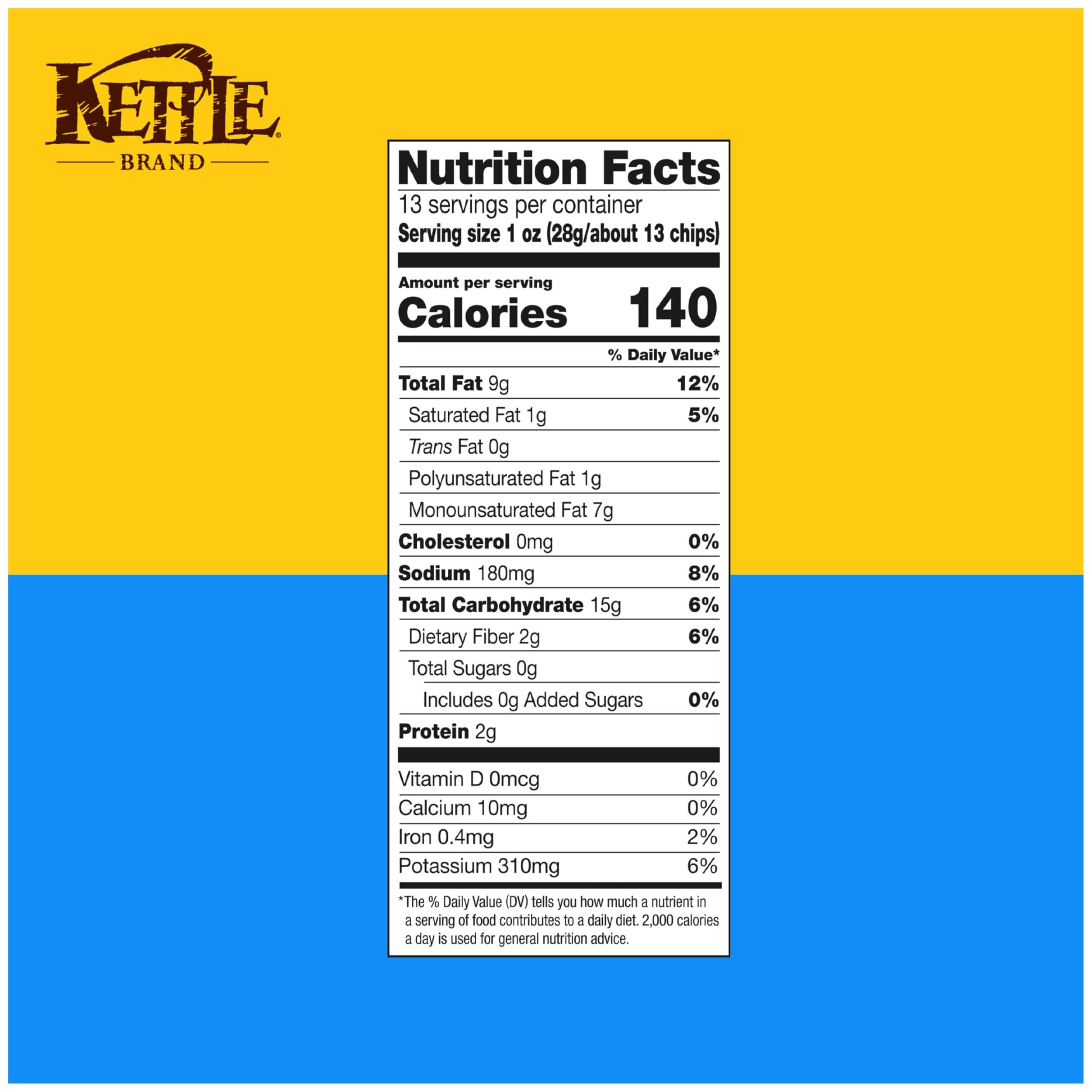 Kettle Brand Potato Chips Sea Salt & Vinegar Kettle Chips, 13 Oz - Image 3