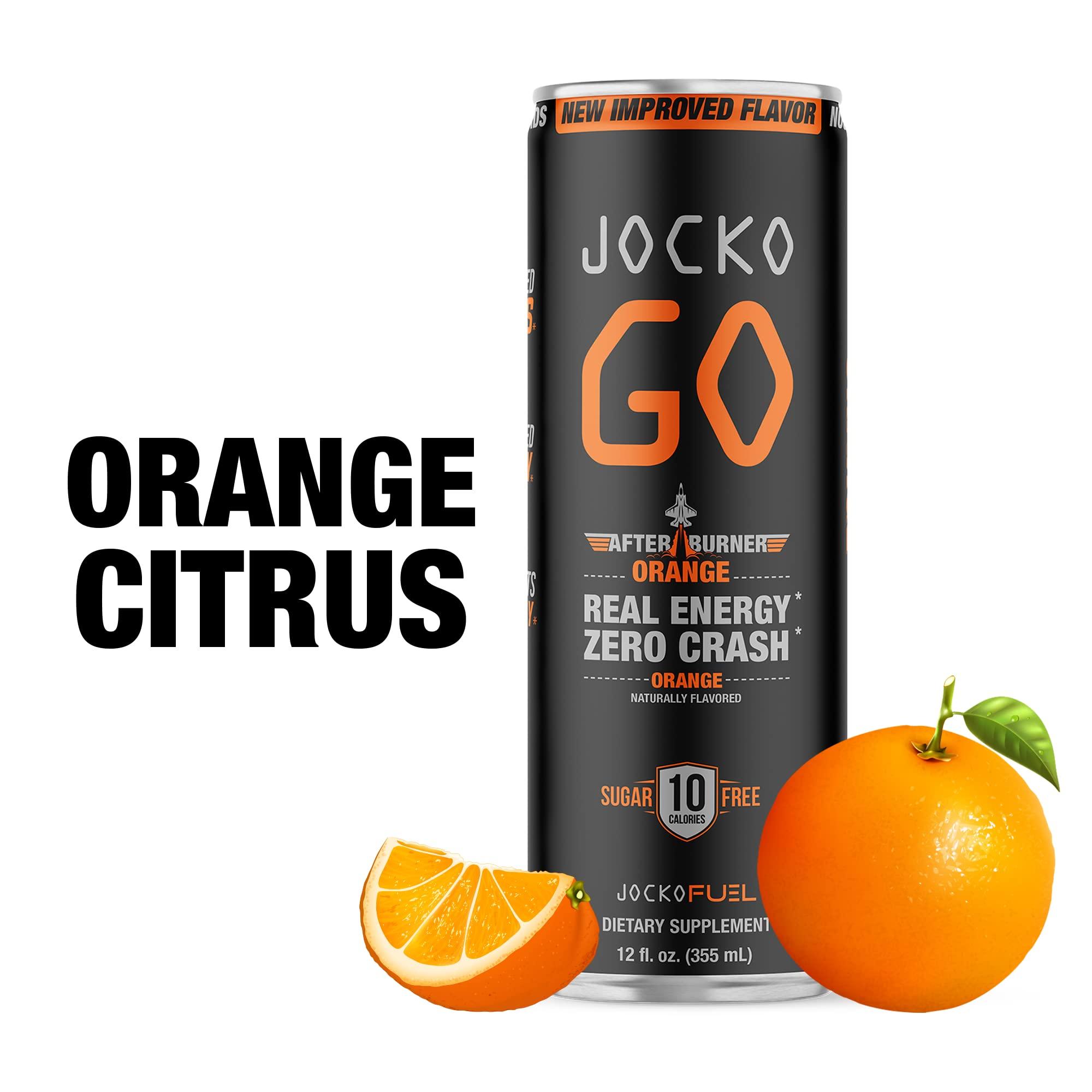 Jocko GO Energy Drink (Afterburner Orange) - Keto, Vitamin B12, Vitamin B6, Electrolytes, L Theanine, Magnesium- Energy Boost, Sugar Free Nootropic Monk Fruit Blend - 12 Pack - Image 7