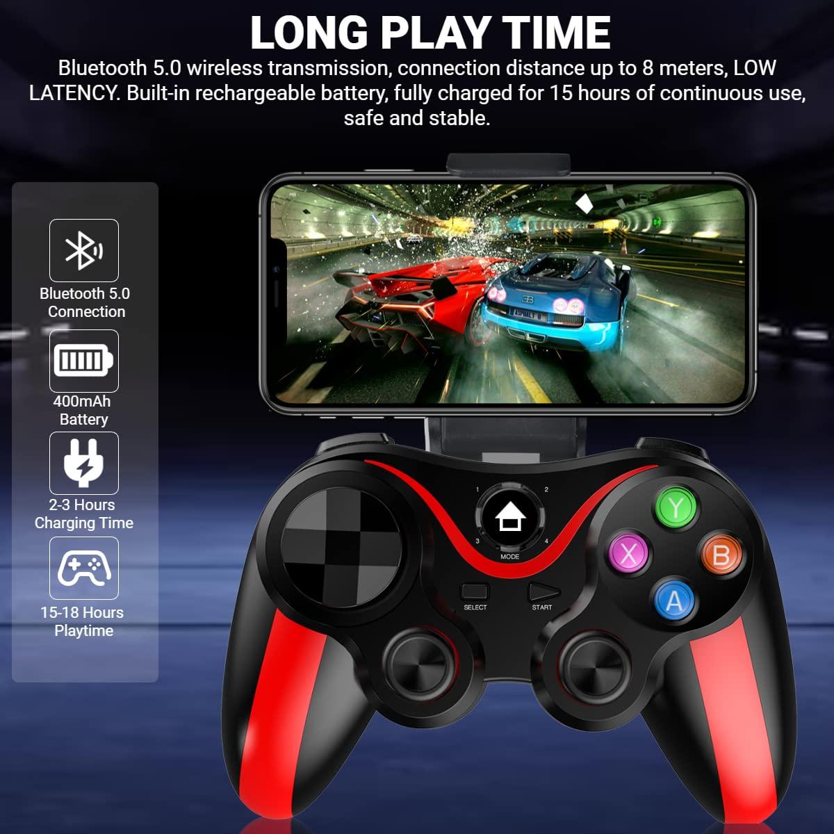 arVin Mobile Game Controller for iPhone & Android with Phone Holder, Bluetooth Gamepad Joystick for iPhone 15/14/13/12/11, iOS, iPad, Samsung Galaxy S23/S22/S21 Ultra, One Plus, Tablet, Call of Duty - Image 3
