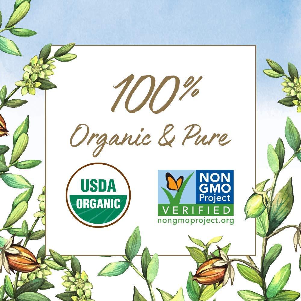 Garden of Life Jojoba Oil 100% Organic & Pure Golden Jojoba Oil for Hair, Skin and Face - Cold Pressed Jojoba Body Oil, Massage, or Use as a Carrier Oil for Making Lip Balms & Body Butters, 4 fl oz - Image 6