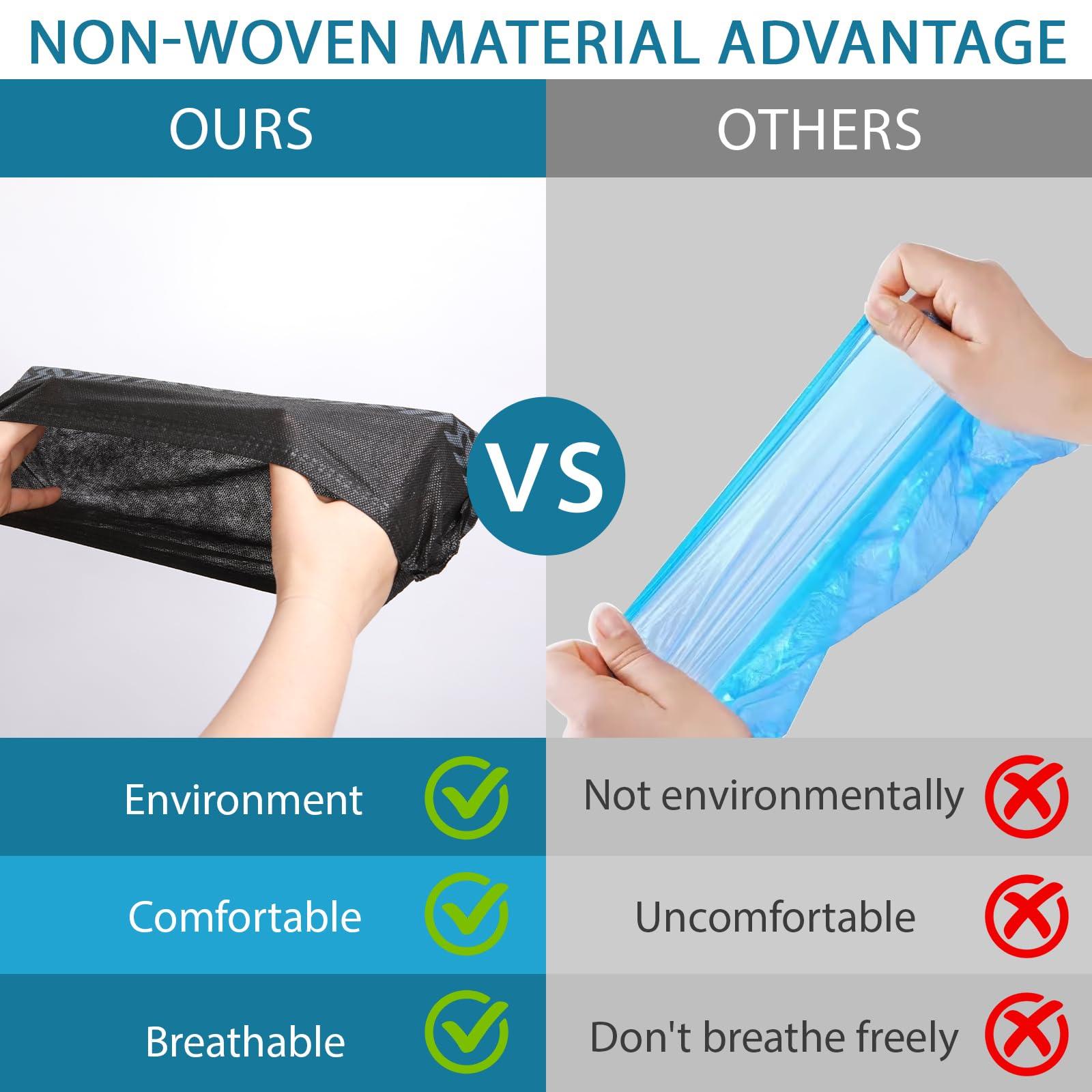 Shoe Covers Disposable Non Slip, 40pcs(20 pairs) Black Thick Extra Disposable Boot Covers Slip Proof Shoe Cover for Indoors Outdoors Recyclable Durable Protector Covers Fits Virtually Most Shoes - Image 3
