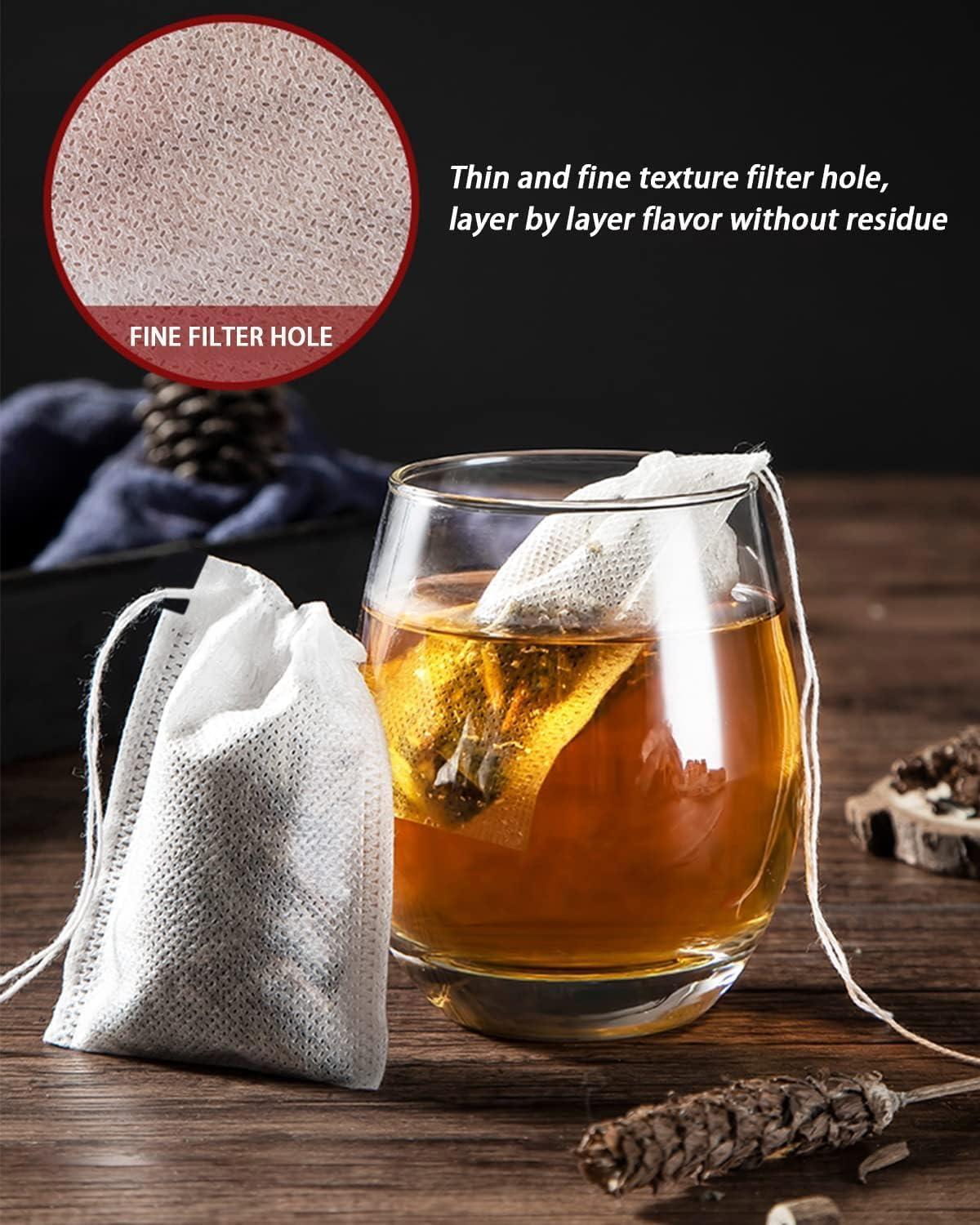 200pcs Disposable Tea Bags for Loose Leaf Tea, Tea Filter Bags with Free Tea Spoon for Loose Tea Loose Leaf Tea, Coffee, Spice, Herbs (QS53) - Image 7