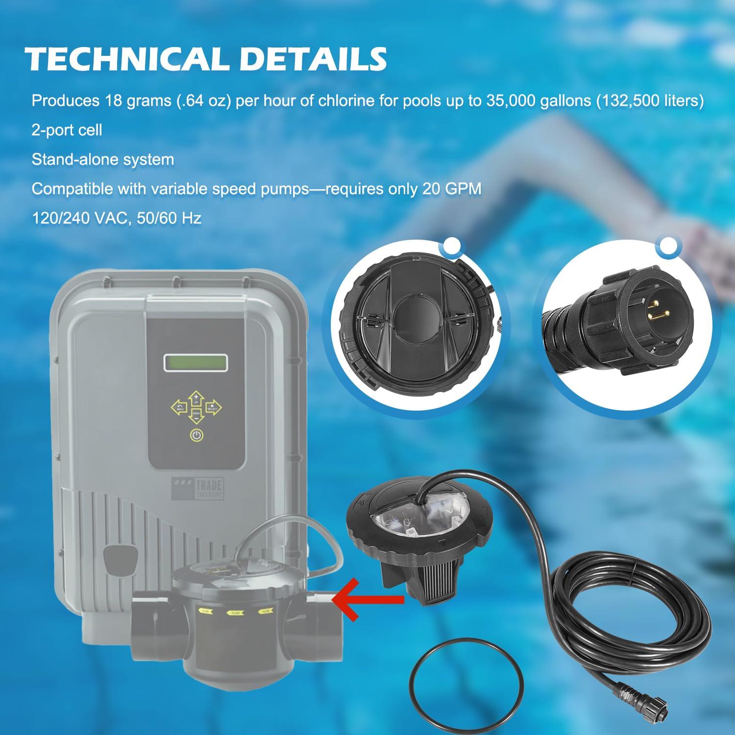 R0693900 Salt Cell Assembly Replacement for Jandy Pro Series TruClear TRUCLEAR11K and TRUCLEAR11KU Swimming Pool and Spa Salt Water Chlorine Generator System - Image 5
