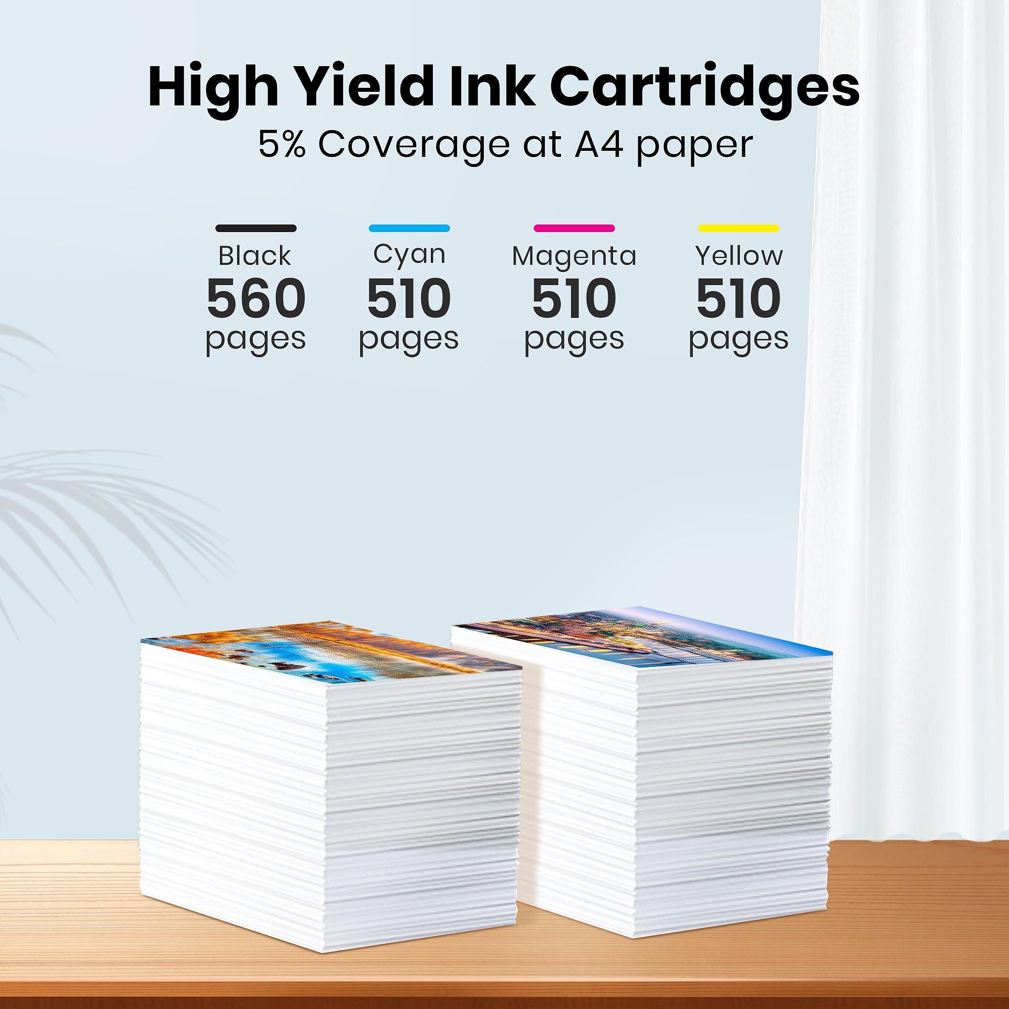 LC401XL Ink Cartridges Compatible for Brother LC401 XL BK LC401XL LC 401 LC401BK High Yield to use with Brother MFC-J1010DW MFC-J1012DW MFC-J1170DW DCP-J1800DW, DCP-J1140DW Printer (4 Pack BCYM) - Image 3