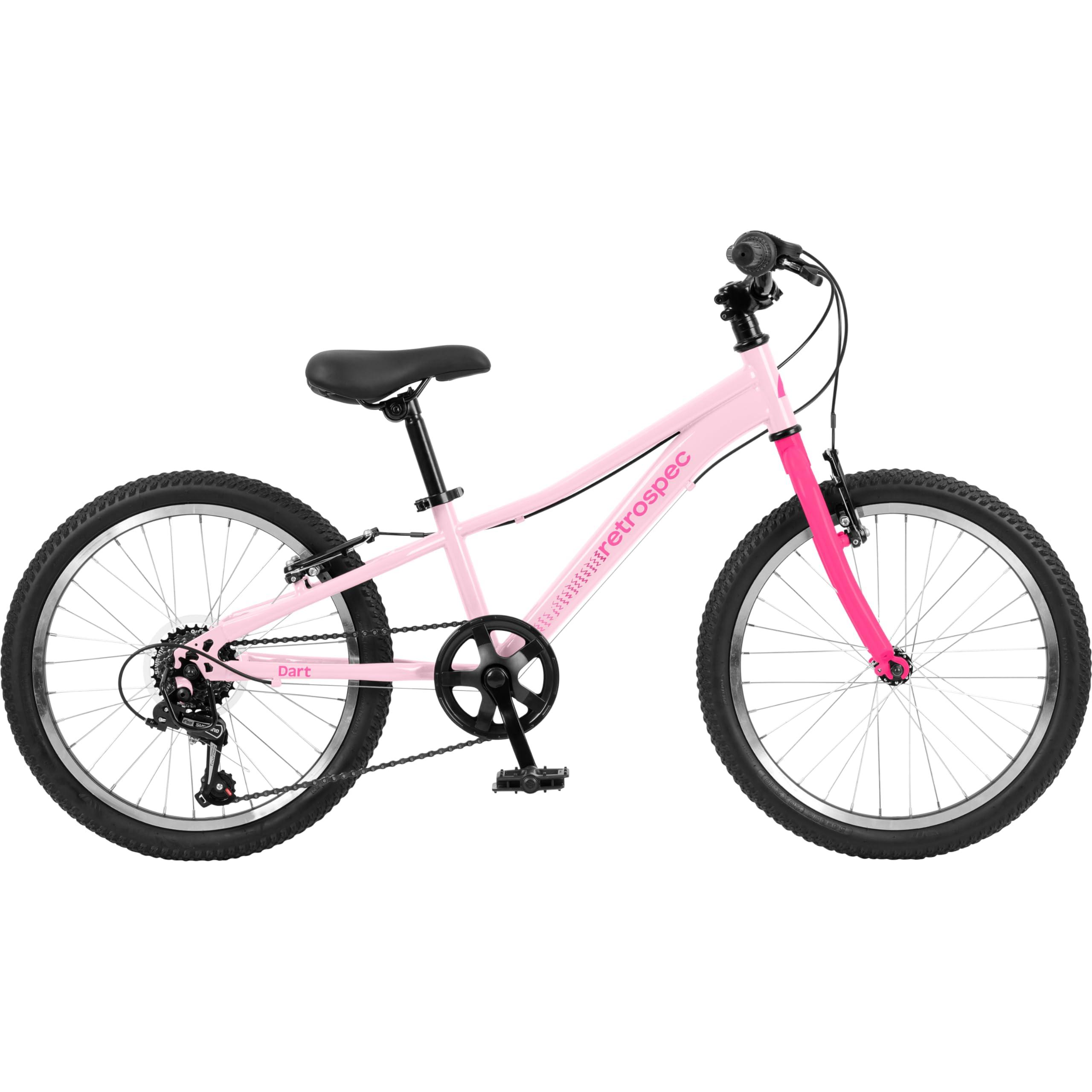 Retrospec Dart 20 & 24 Inch Hybrid Kids Bike - 7 Speed for Ages 6-11 Boys and Girls Youth Bicycle with 29" All Season Tires and Shock-Absorbing Suspension