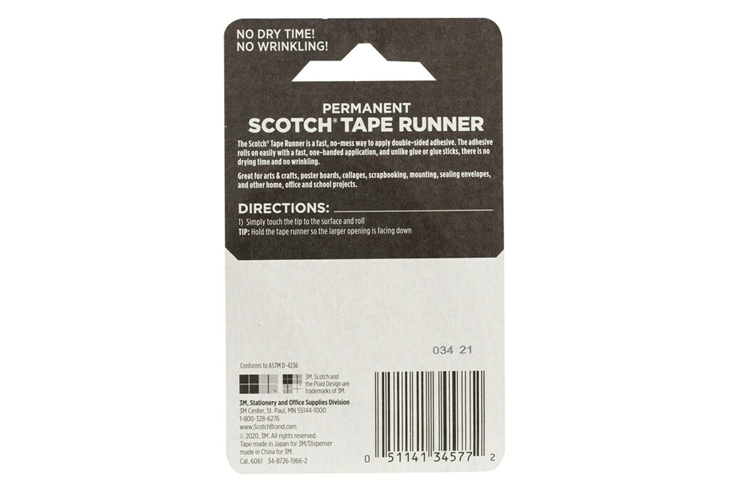 Scotch Double Sided Tape Runner, 0.27 in x 26 ft., Perfect for Holiday Crafts, Gifts, and DIY, 1-Pack - Image 7