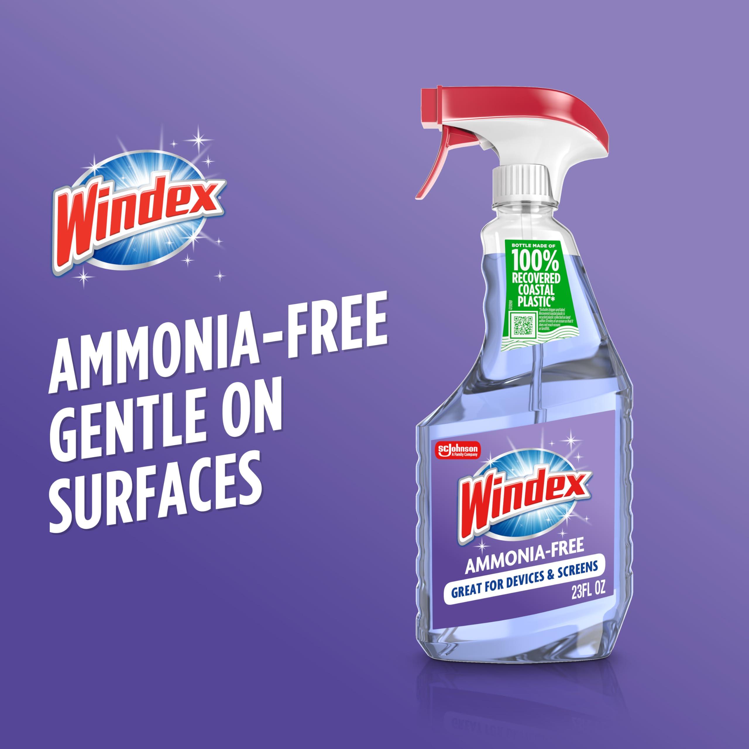 Windex Glass and Window Cleaner Spray Bottle, Ammonia Free, Packaging Designed to Prevent Leakage and Breaking, Surface Cleaning Spray, Crystal Rain Scent, 23 Fl Oz - Image 8