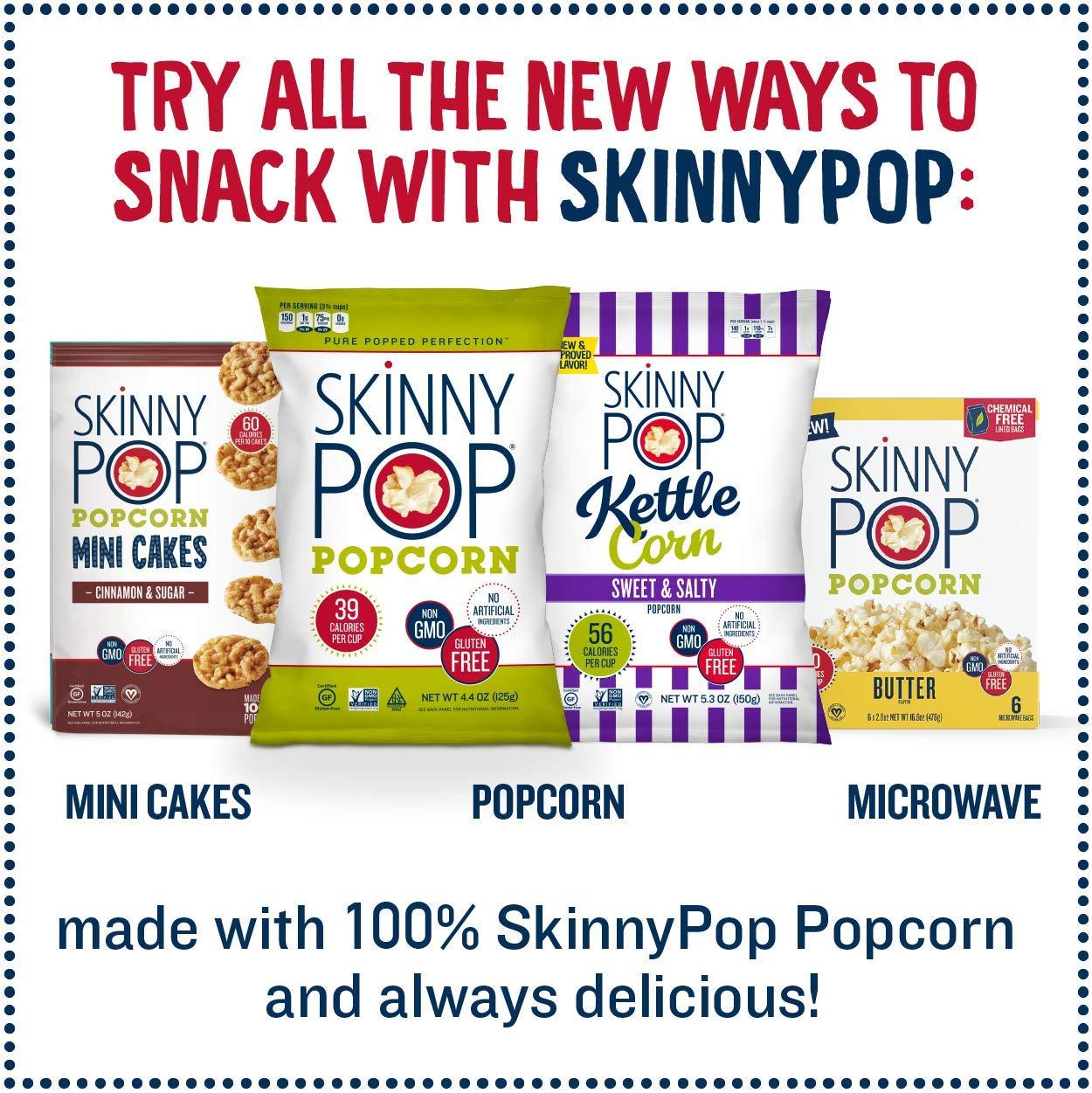 SkinnyPop Butter Popcorn , 12ct, 1oz Individual Snack Size Bags, Skinny Pop, Healthy Popcorn Snacks, Gluten Free - Image 7