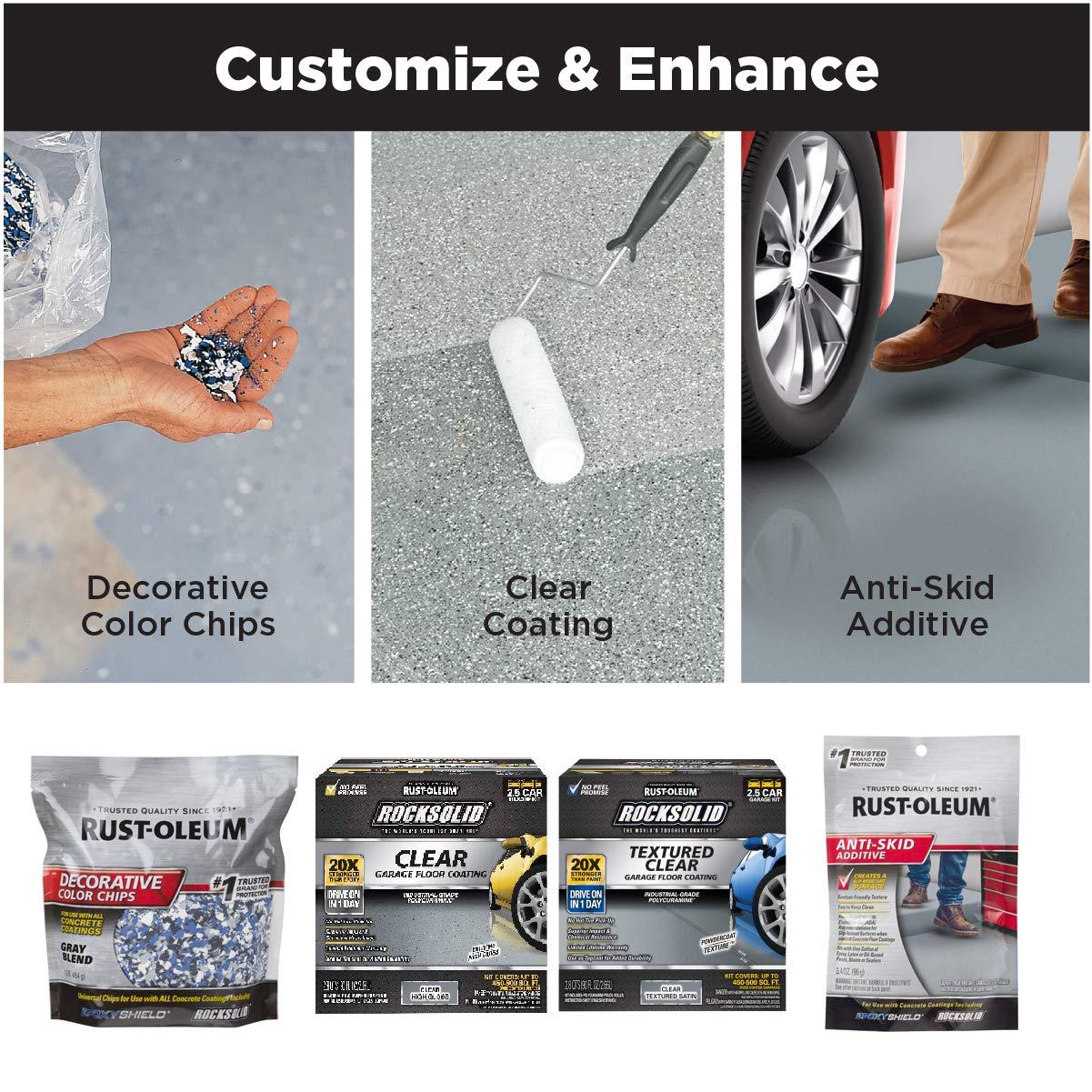 Rust-Oleum 293513 RockSolid Polycuramine Garage Floor Coating, 2.5 Car Kit, High Gloss Gray - Image 9