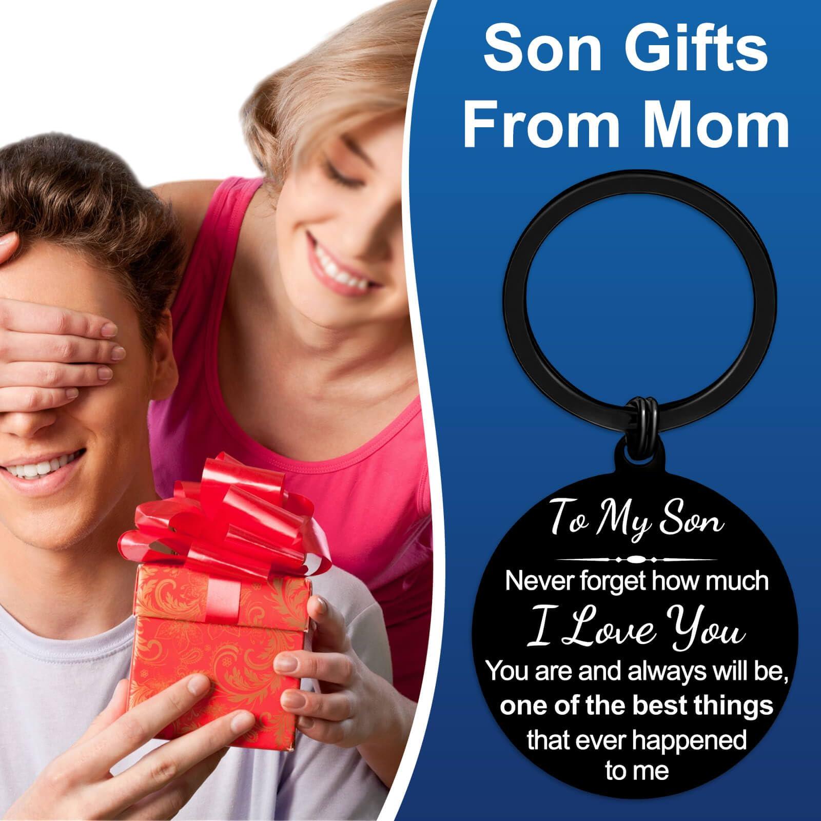 YYQX Son Gifts from Mom Dad to Son keychain Teen Adult Sons Birthday Graduation Christmas Gifts - Image 6