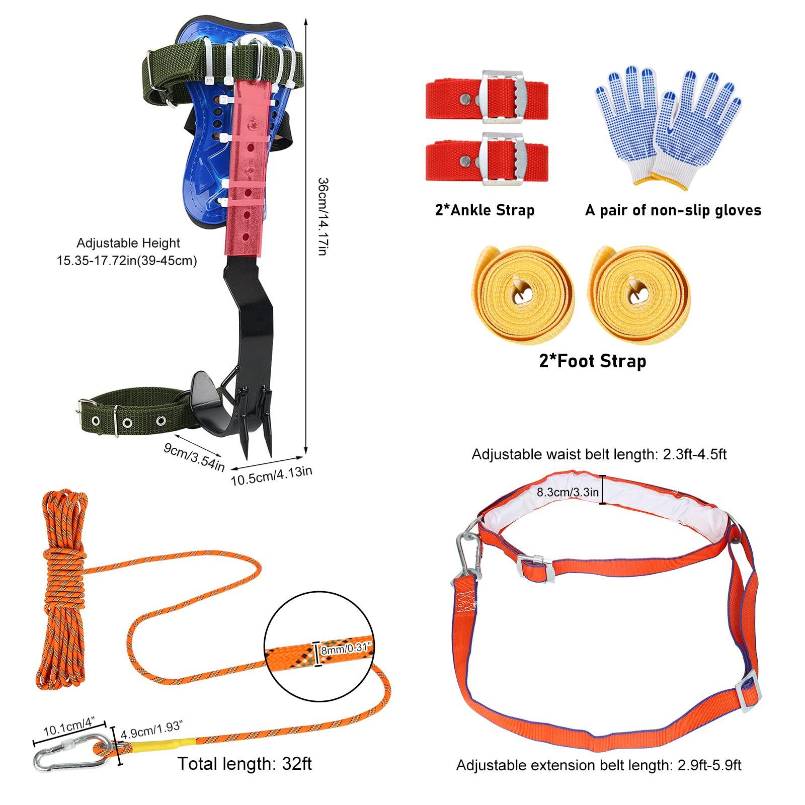 TWSOUL Climbing Spike, Adjustable Tree Climbing Step Gear with Extra Multi-Functional Straps for Outdoor Jungle Survival Fruit Picking - Image 6