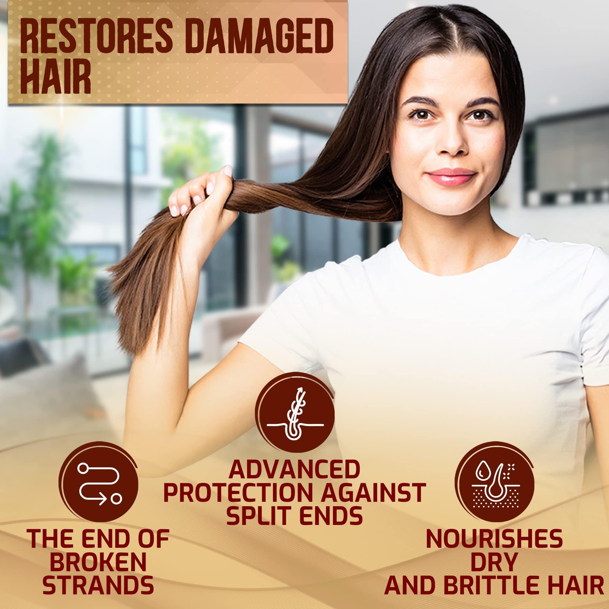 Argan Oil Shampoo and Conditioner Set - Sulfate Free Moroccan Care with Keratin - For Curly, Straight, Dry and Damaged Hair - Moisturizing, Hydrating, Anti Frizz Salon Technology - Image 6