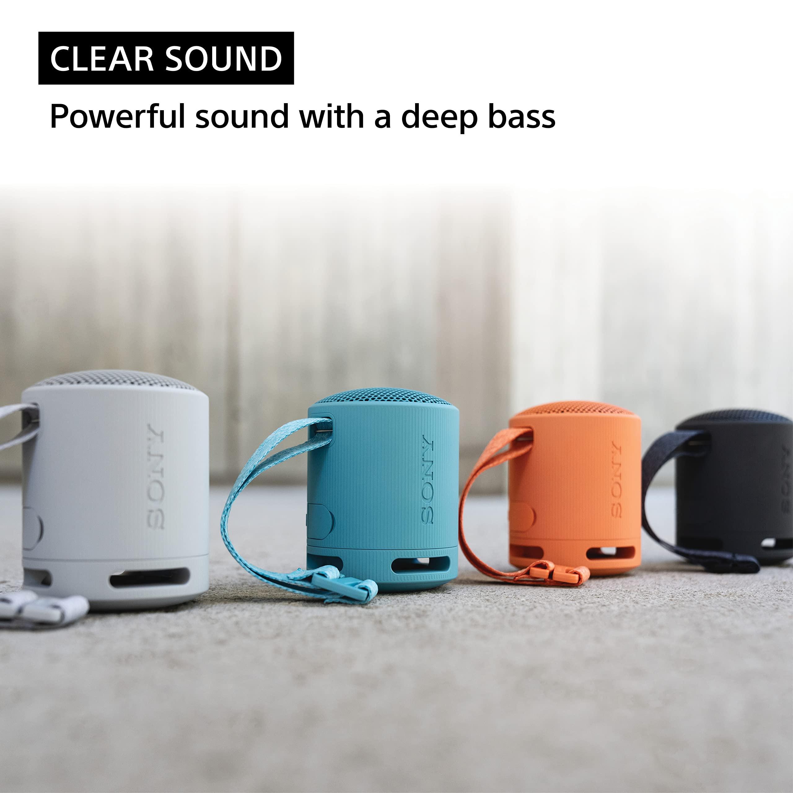 Sony SRS-XB100 Wireless Bluetooth Portable Lightweight Super-Compact Travel Speaker, Durable IP67 Waterproof & Dustproof Shower Speaker, 16 Hour Battery, Versatile Strap, & Hands-free Calling, Black - Image 3