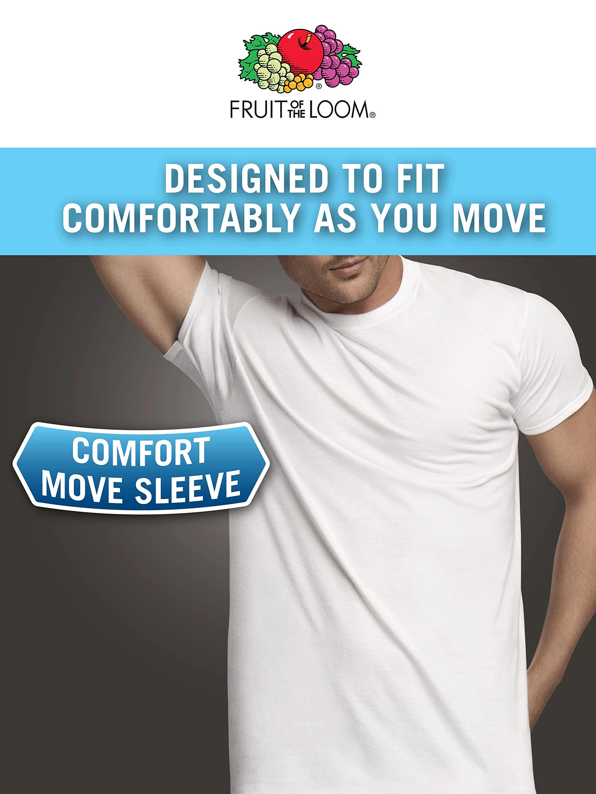 Fruit of the Loom Men's Crew Tee Undershirts, Moisture Wicking & Tag Free, Also Available in Big & Tall - Image 5