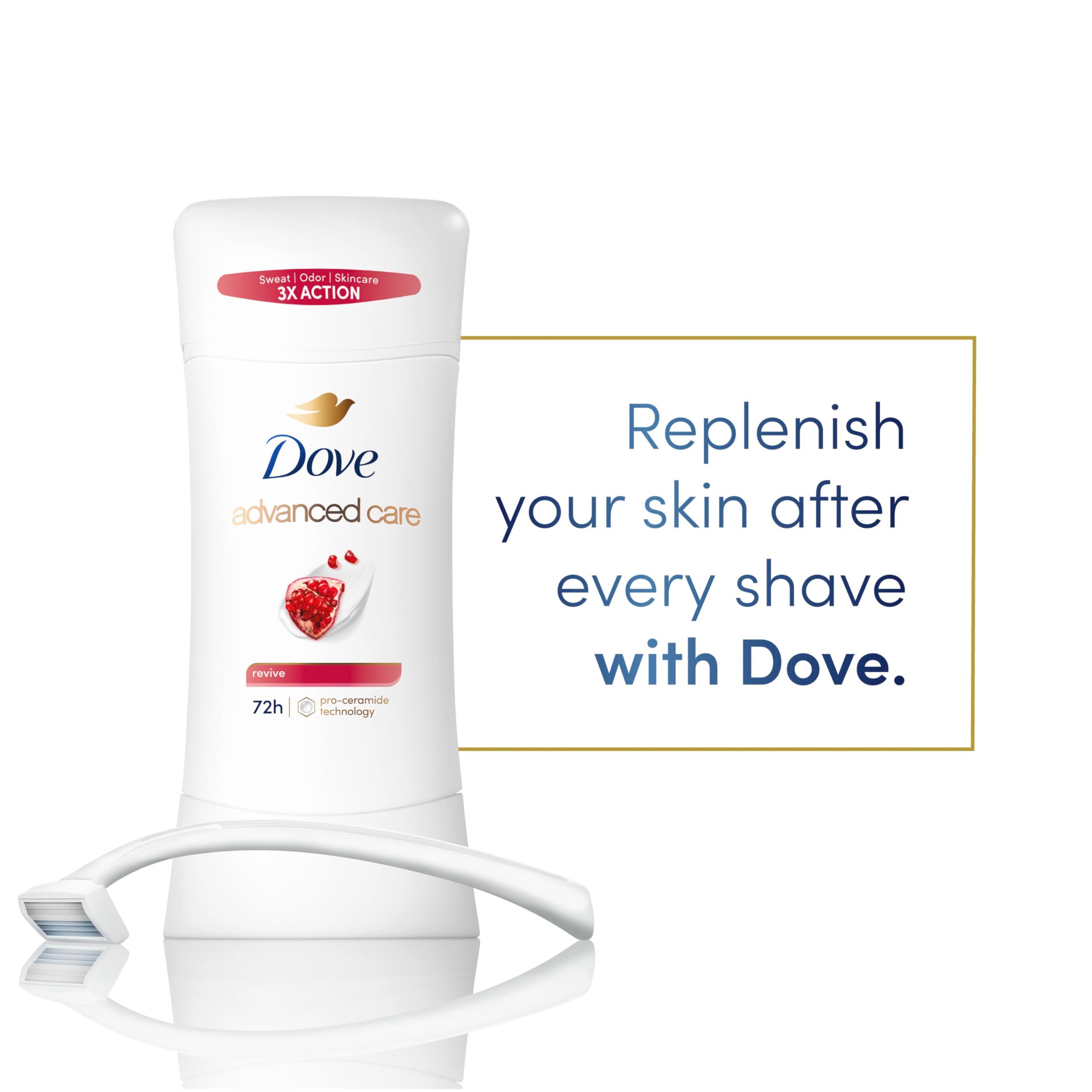 Dove Advanced Care Antiperspirant Deodorant Stick for Women Revive for 48 Hour Protection And Soft And Comfortable Underarms 2.6 oz, 2 Count - Image 6
