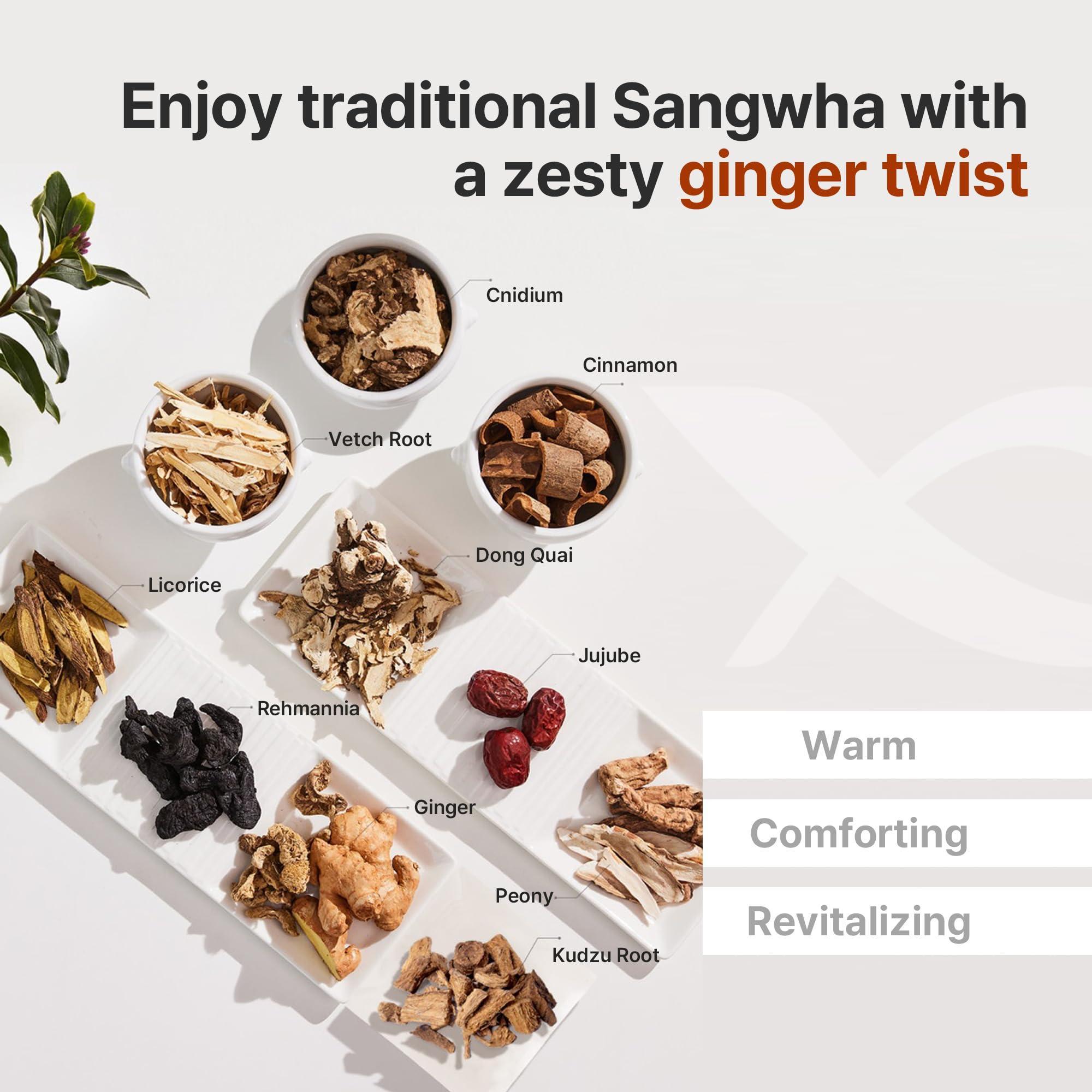 KWANGDONG Ssang Hwa Jin (Ginger) - Korean Traditional Herbal Ginger Tea, Supports General Wellness, Energy, and Vitality, 10 Pouches - Image 4