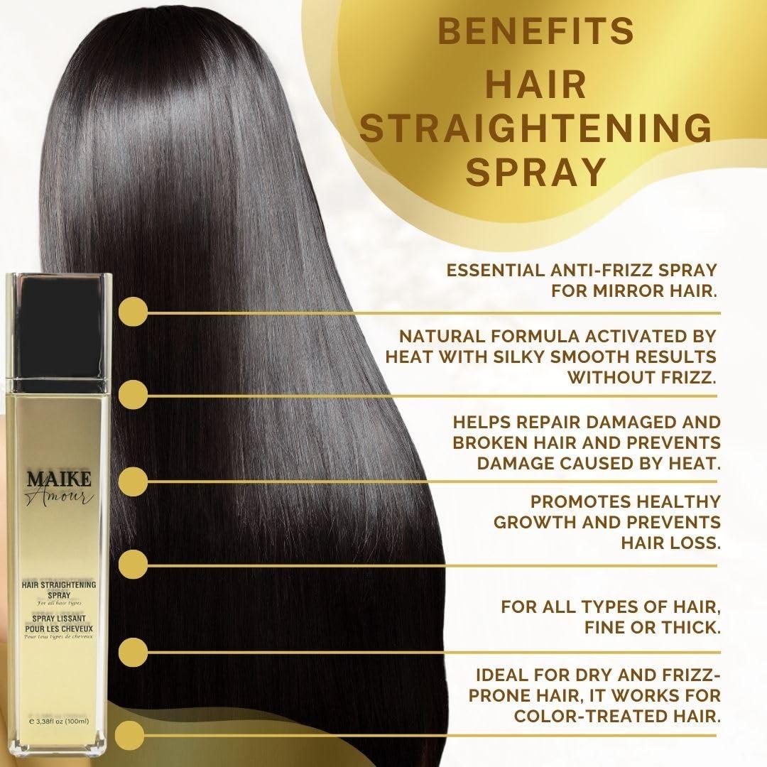 MAIKE AMOUR GRO - Hair Spray Straightening | Wow Hair Products for Women | Heat Protection Spray for Hair | Frizz Control & Hair Growth Oil with maximum shine | Hair Gloss - 100 ml. - Image 5
