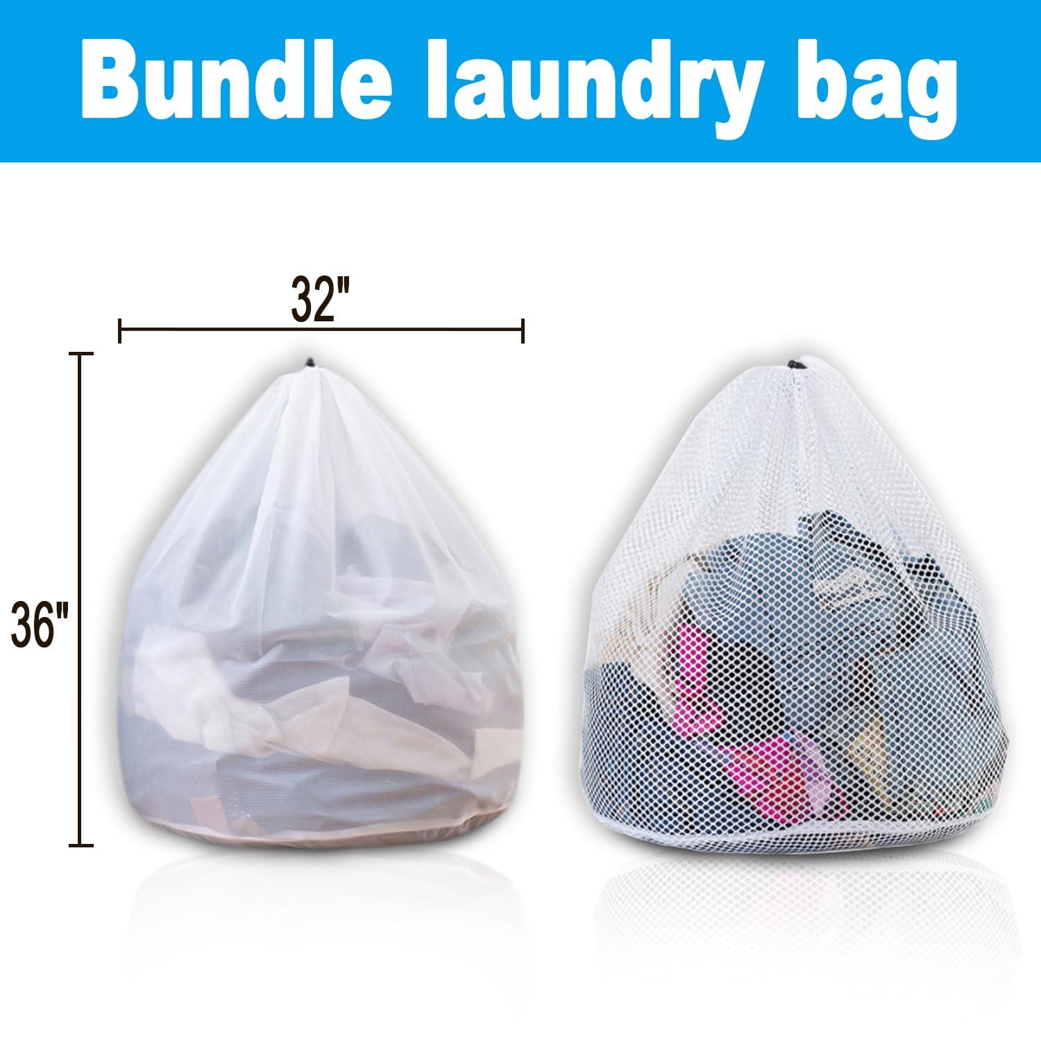 RUIQINQI Extra Large Mesh Laundry Bags Washing Bag 2Pack Delicates Bag and Zipper Laundry Bag Jumbo for Washing Machine Large Mesh Bags for Blankets, Bedding, Coats, Toys (2PCS-XXXL) - Image 2
