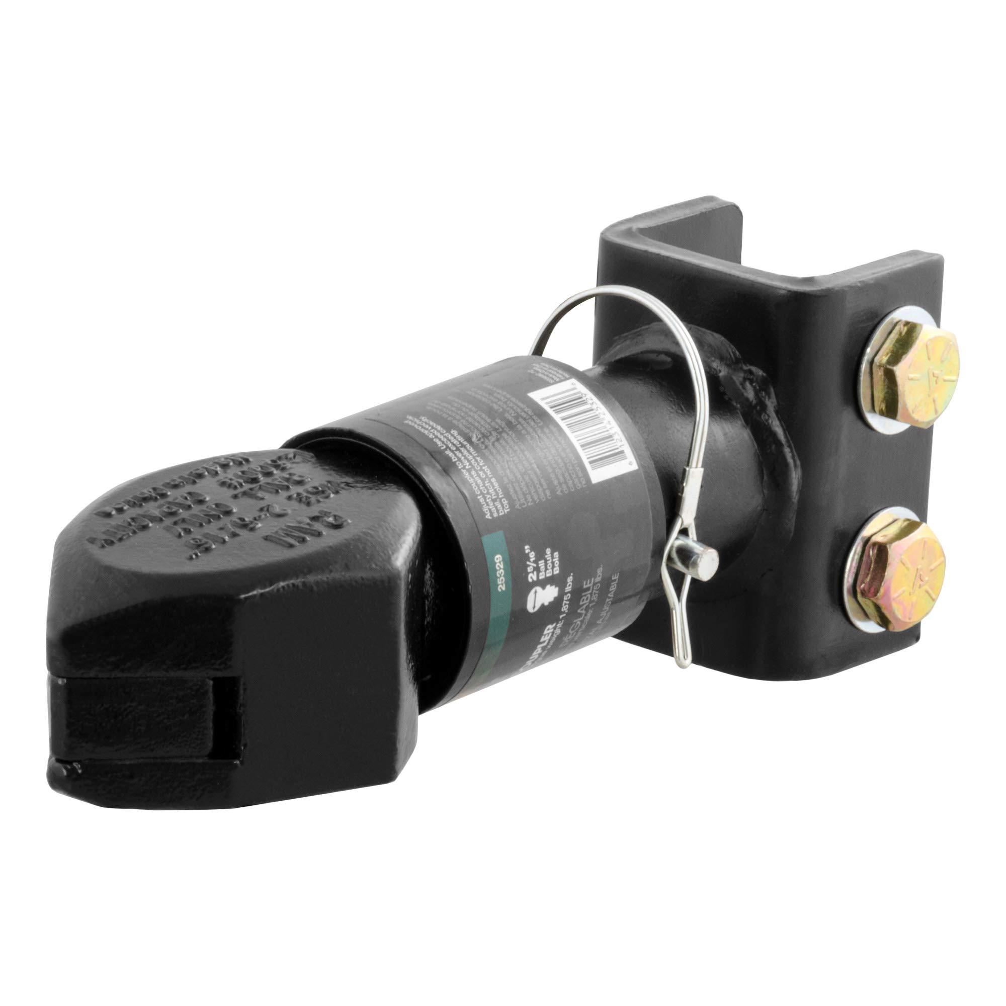 CURT 25329 Channel-Mount Adjustable Trailer Coupler, 2-5/16-Inch Hitch Ball, 12,500 lbs, Black