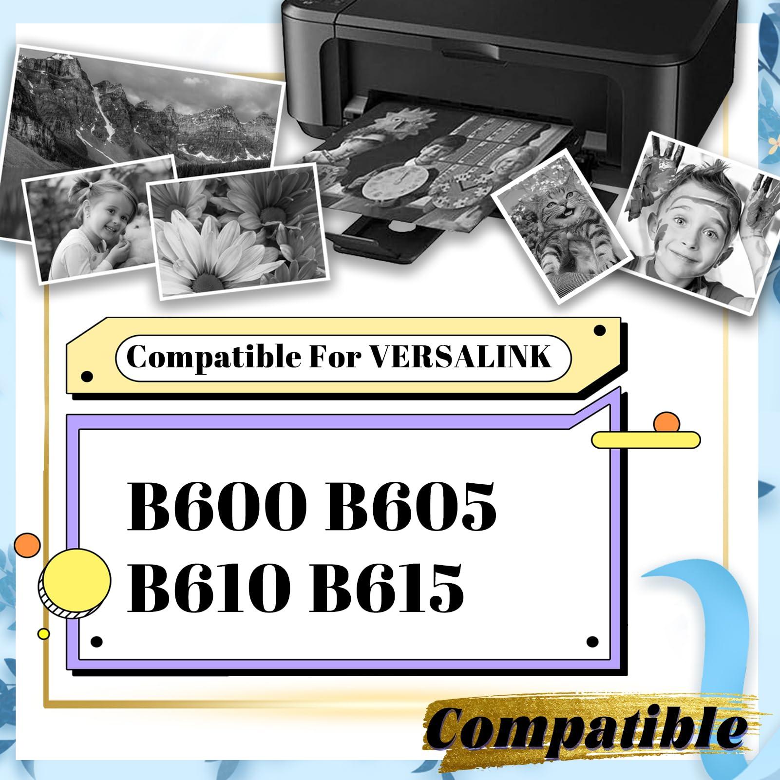 PSHYYQ B600 Toner Cartridge for Xerox Printer Replacement for 106R03942 Toner Cartridge,works for VERSALINK B600 B605 B610 B615 black 2 pack - Image 2