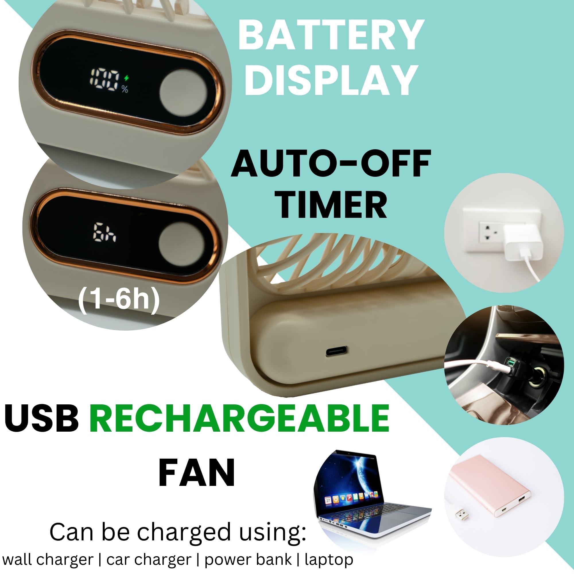 Nordmoose Cruise Ship Approved Fan – Up To 16 Hours Battery Life, USB Rechargeable, Battery-Powered Travel Fan for Sleeping – Magnetic Hook Included for Easy Hanging on Cabin Walls & Ceilings - Image 6