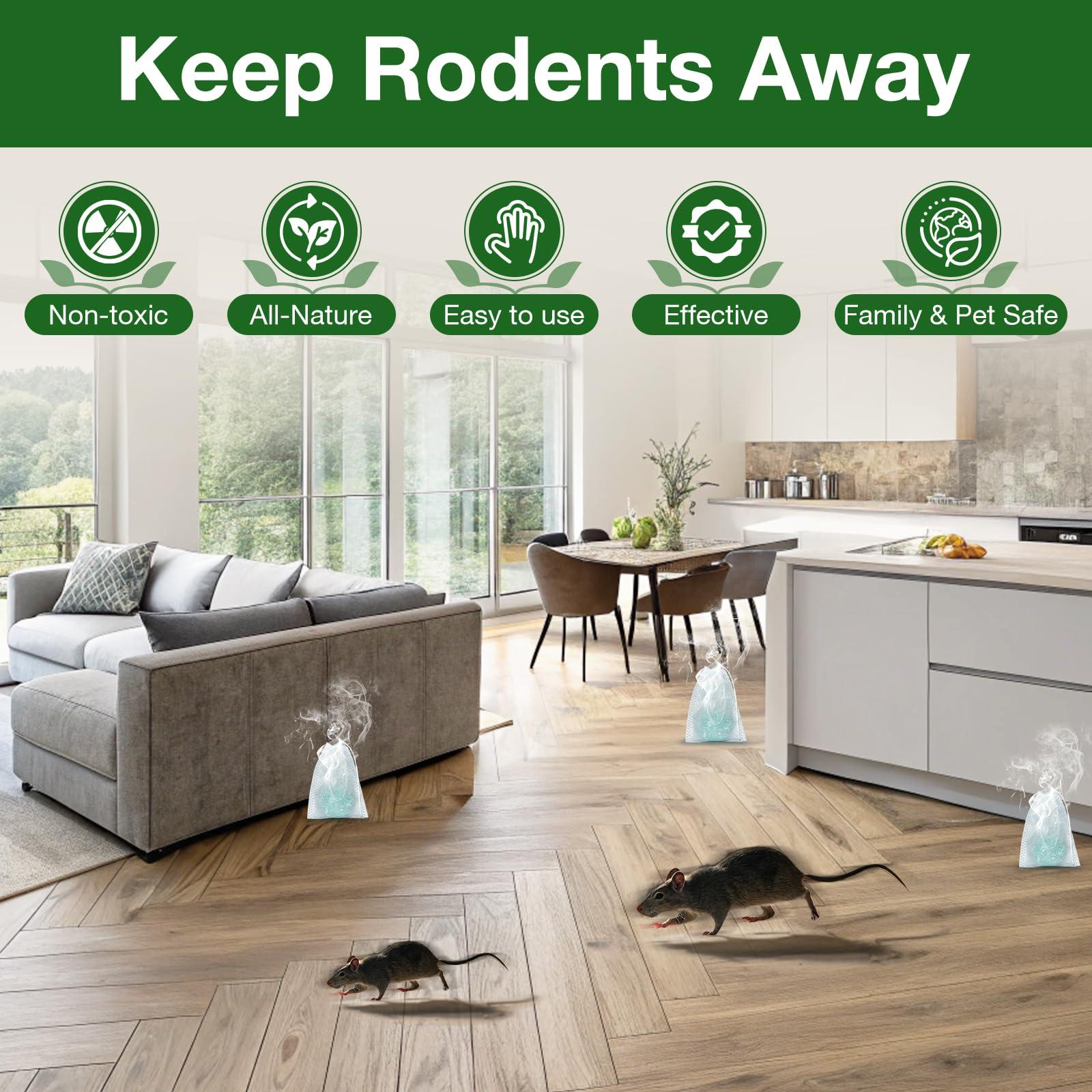 Mouse Rodent Repellent, 25 Pack Peppermint Oil Mouse Repellent Balls for Rats Mice Deterrent, Natural Mouse Traps for Indoor Outdoor Use, Keep Rodents Away from Garden and Home, Family & Pet Safe - Image 2